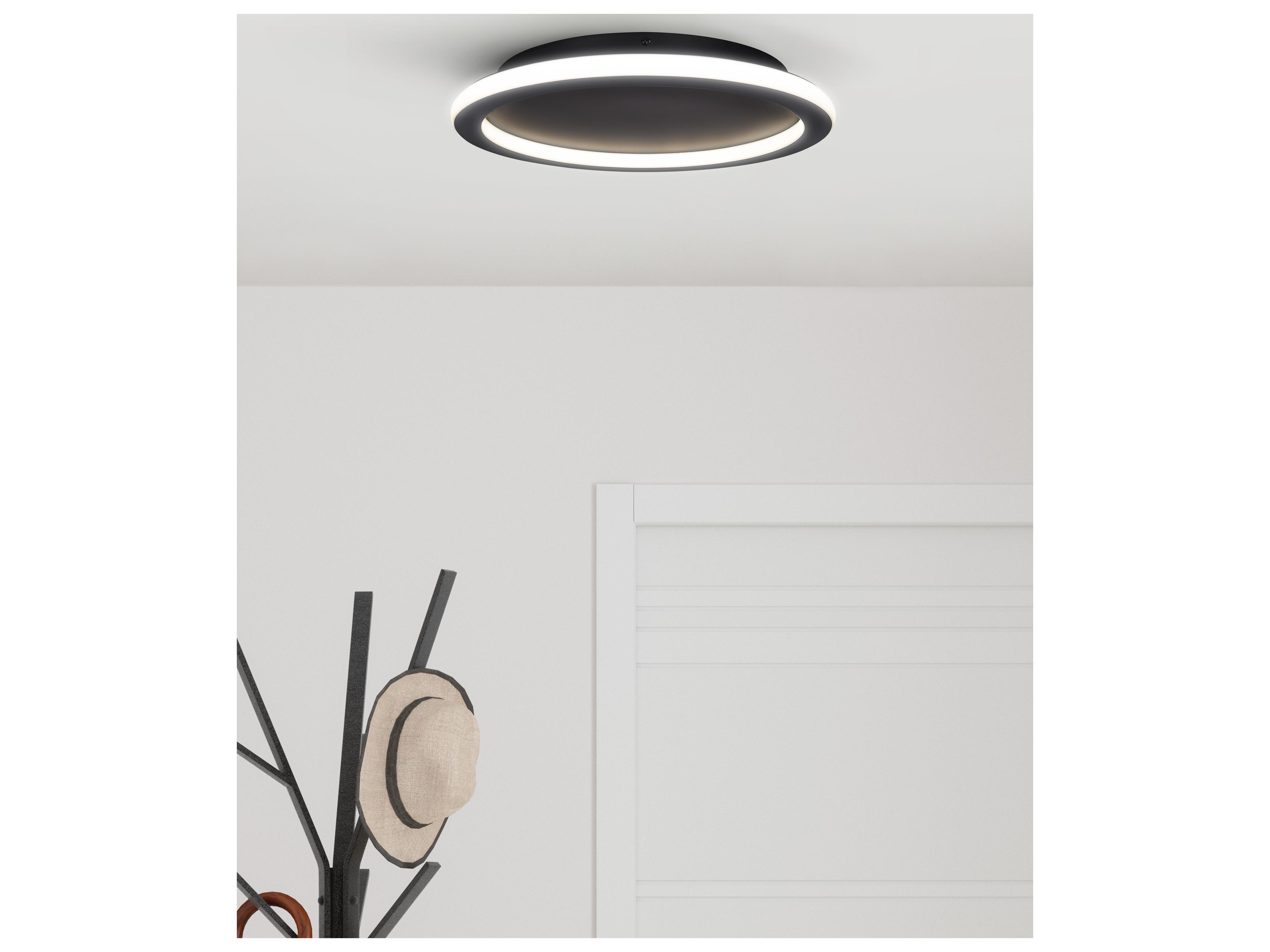 Canarm Gavyn 1 -light Black LED Round Flush Mount