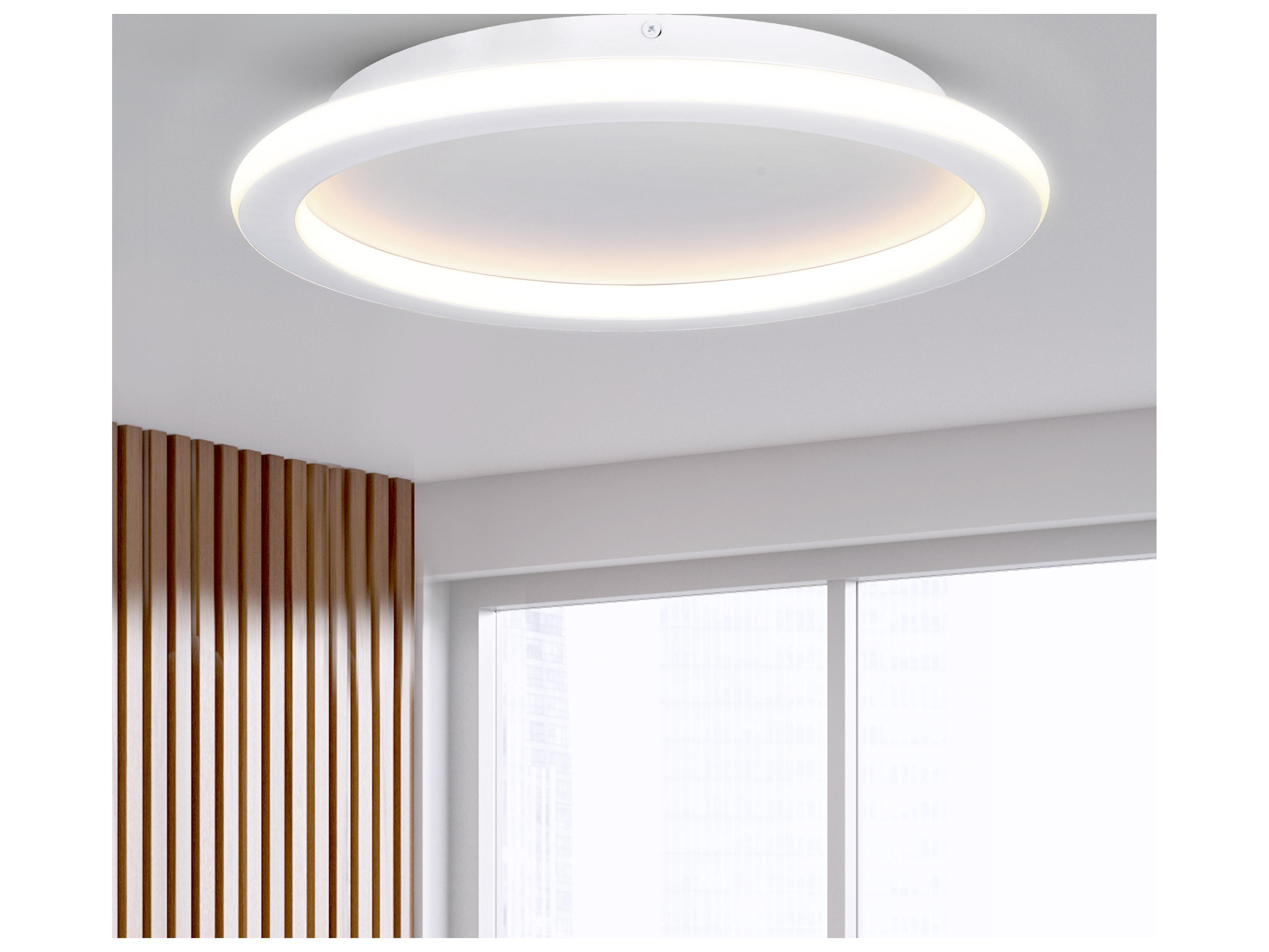 Canarm Gavyn 1 -light White LED Round Flush Mount