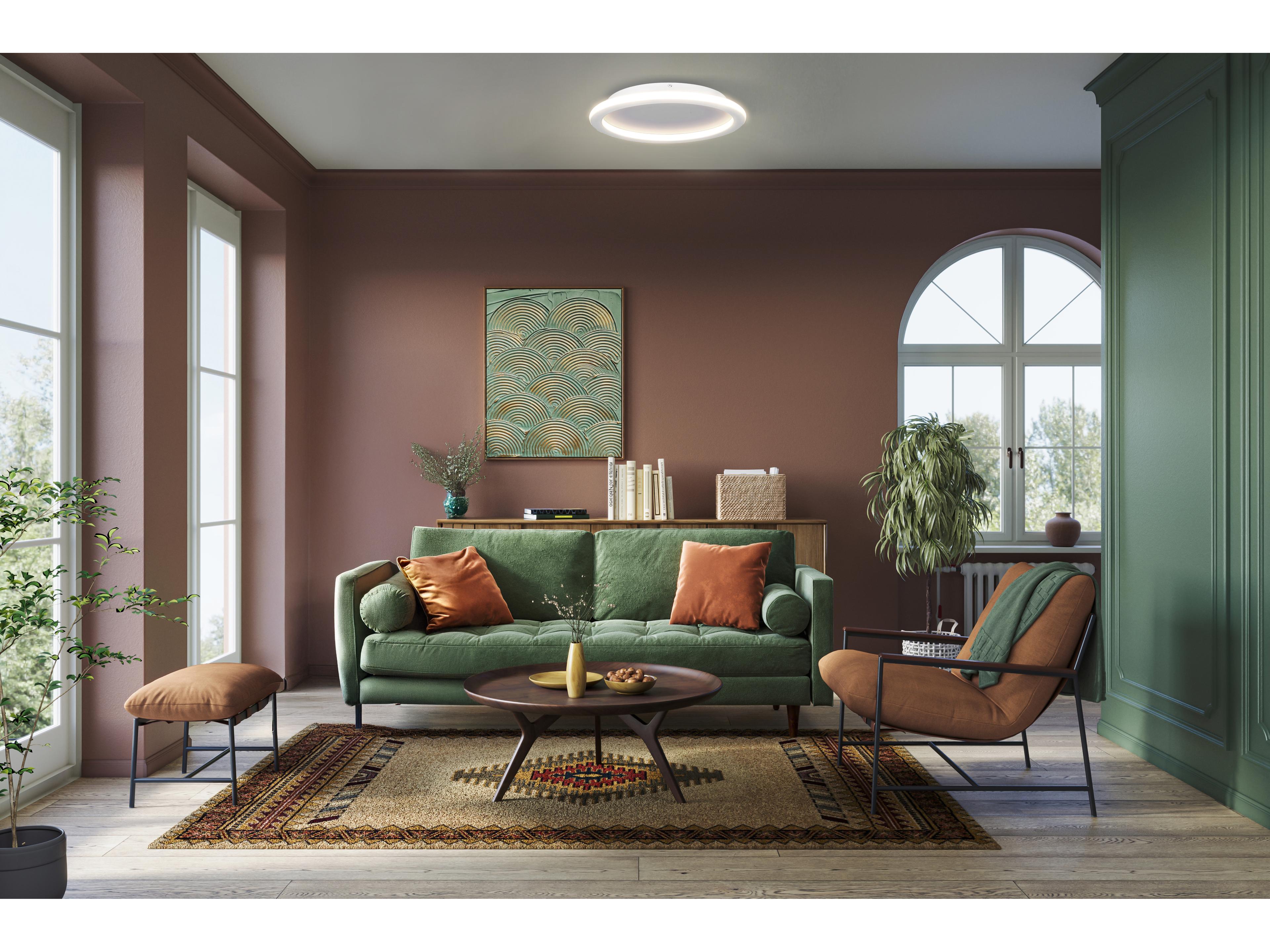 Canarm Gavyn 1 -light White LED Round Flush Mount