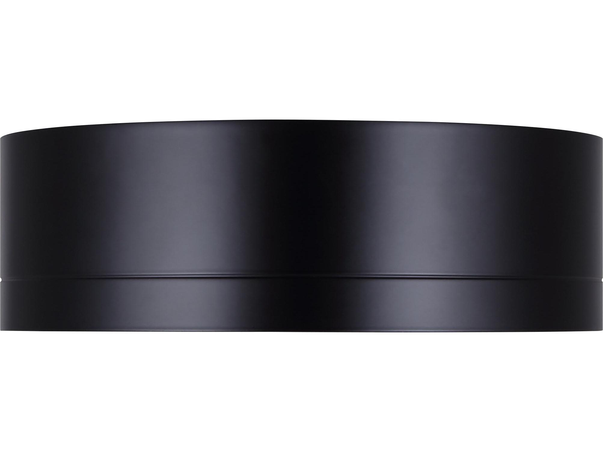 Canarm Kyrie 1 -light Black LED Drum Flush Mount