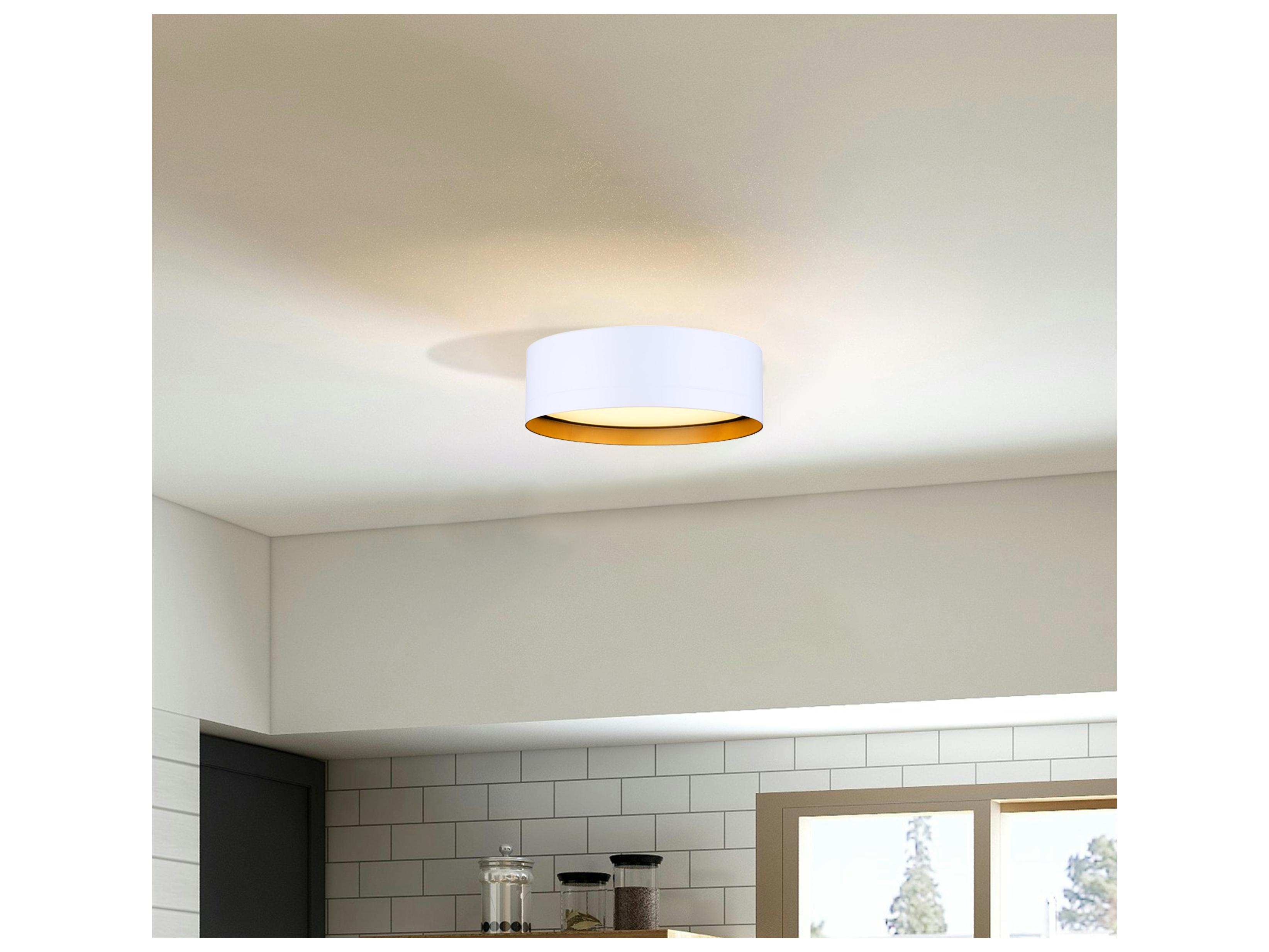 Canarm Kyrie 1 -light White LED Round Flush Mount