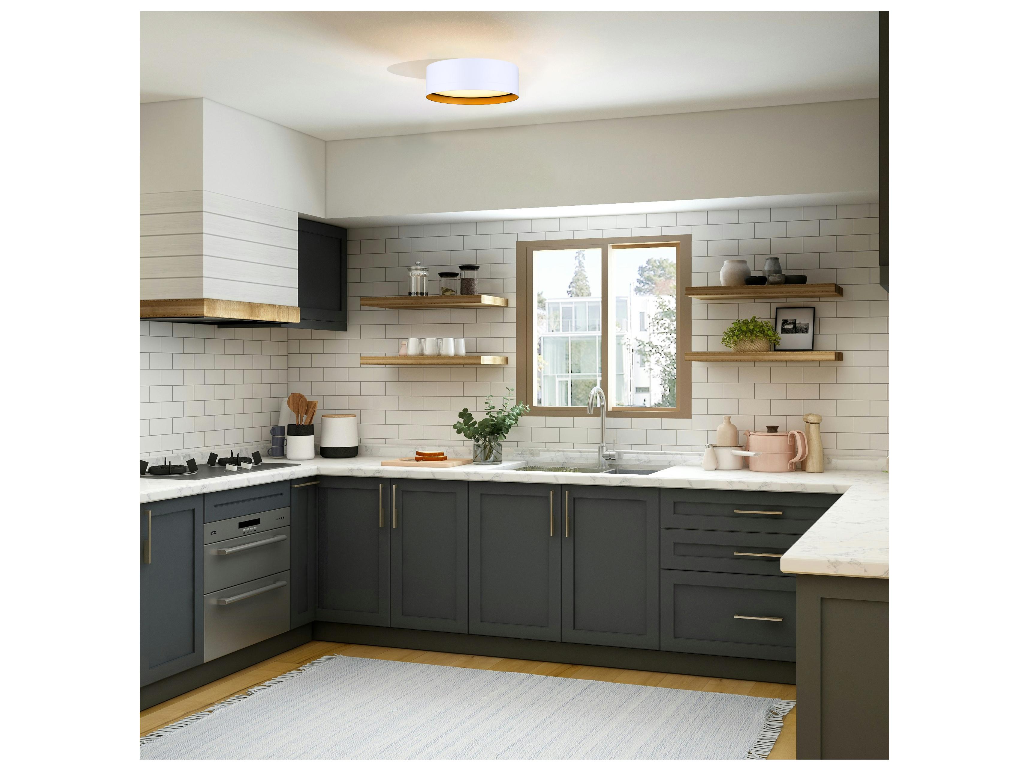 Canarm Kyrie 1 -light White LED Round Flush Mount