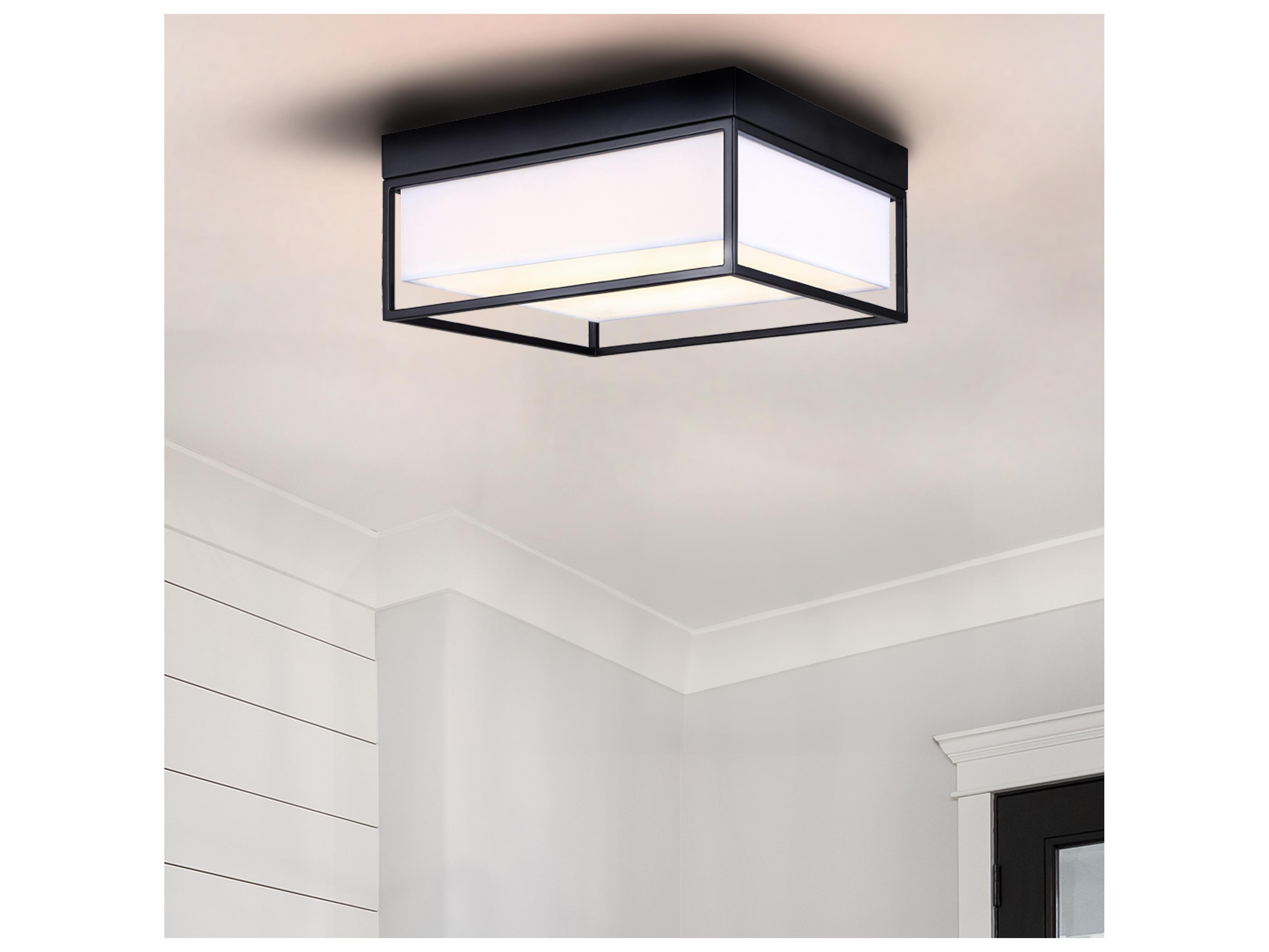 Canarm Bretton 1 -light Black LED Flush Mount