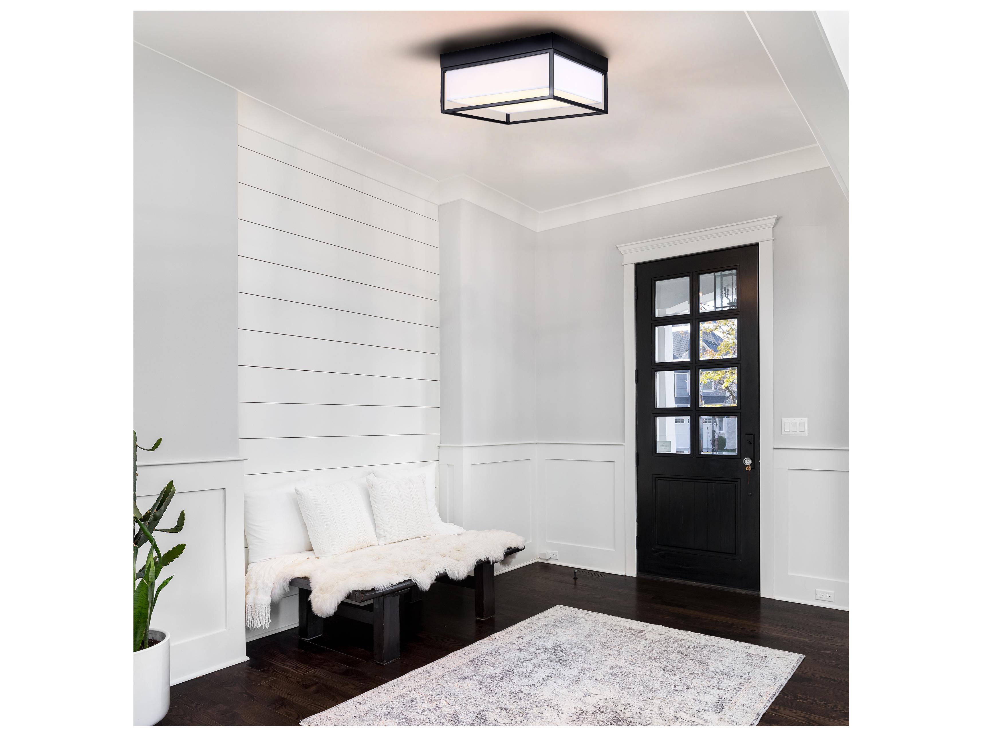 Canarm Bretton 1 -light Black LED Flush Mount