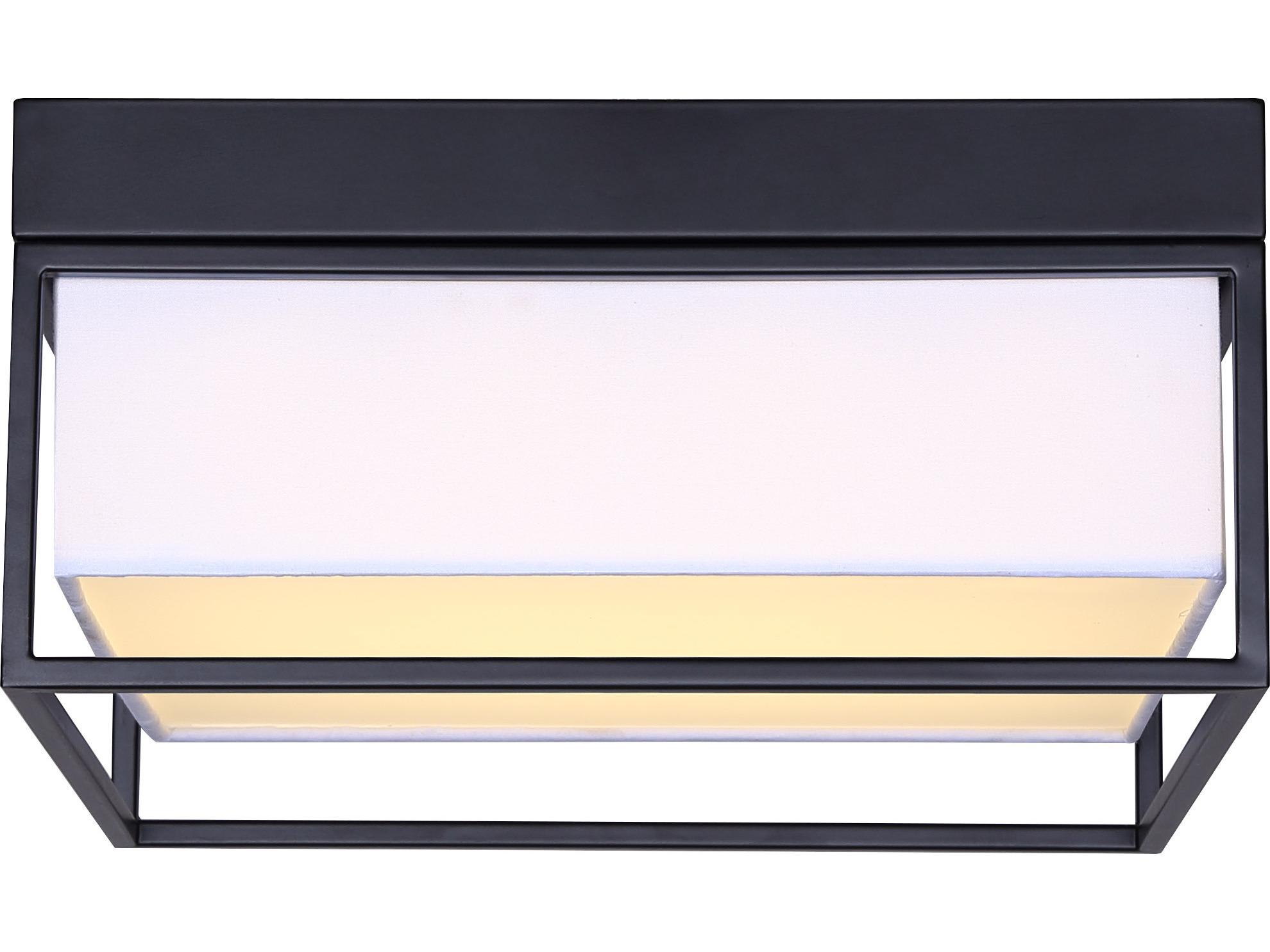 Canarm Bretton 1 -light Black LED Flush Mount