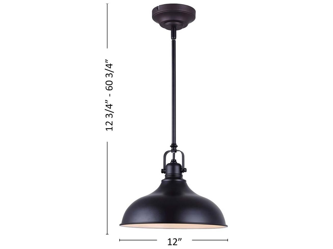 Canarm Sussex 1 -light Black LED Dome Mini Pendant