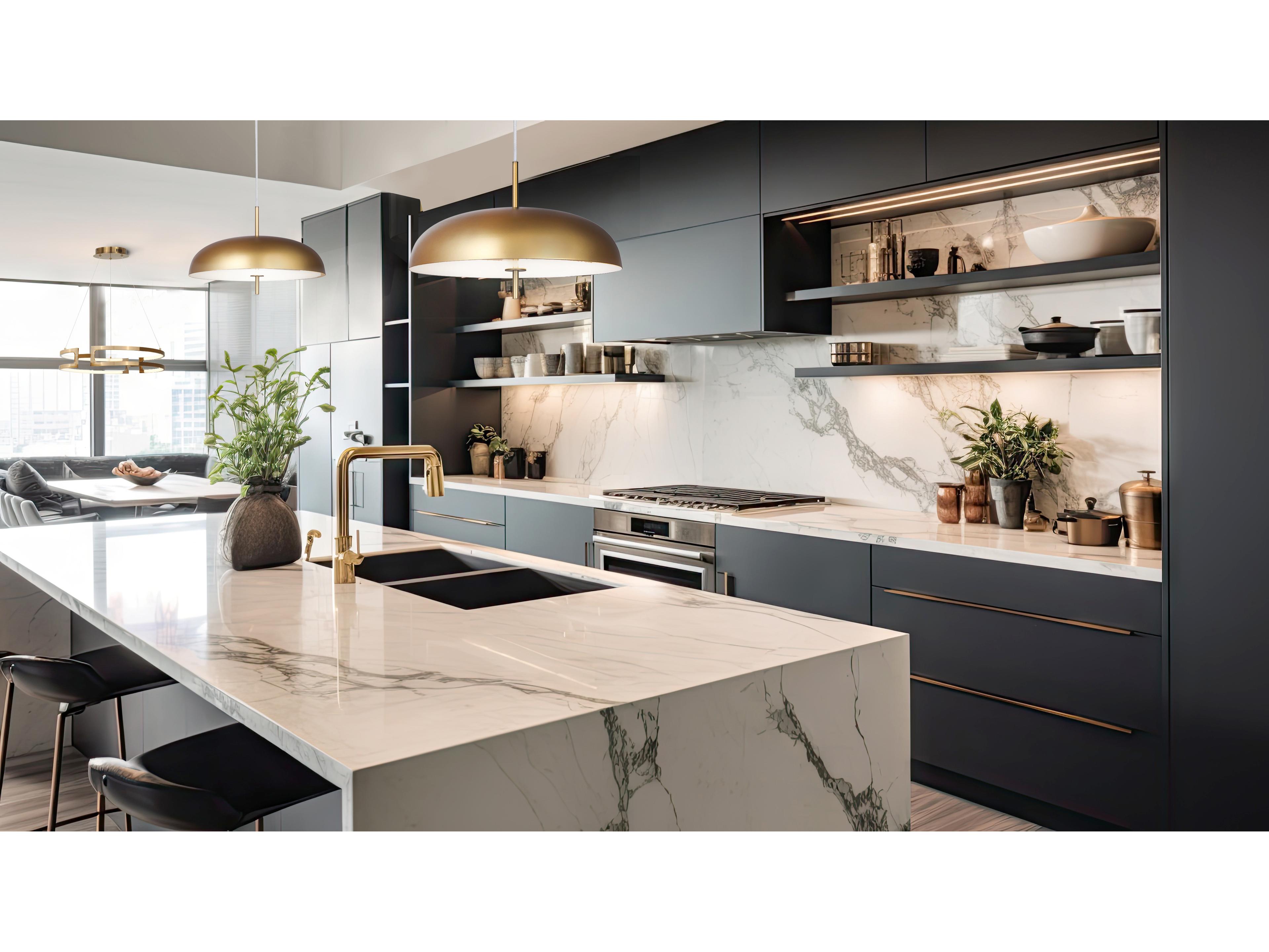 Canarm Kelvin 1 -light Gold LED Dome Pendant