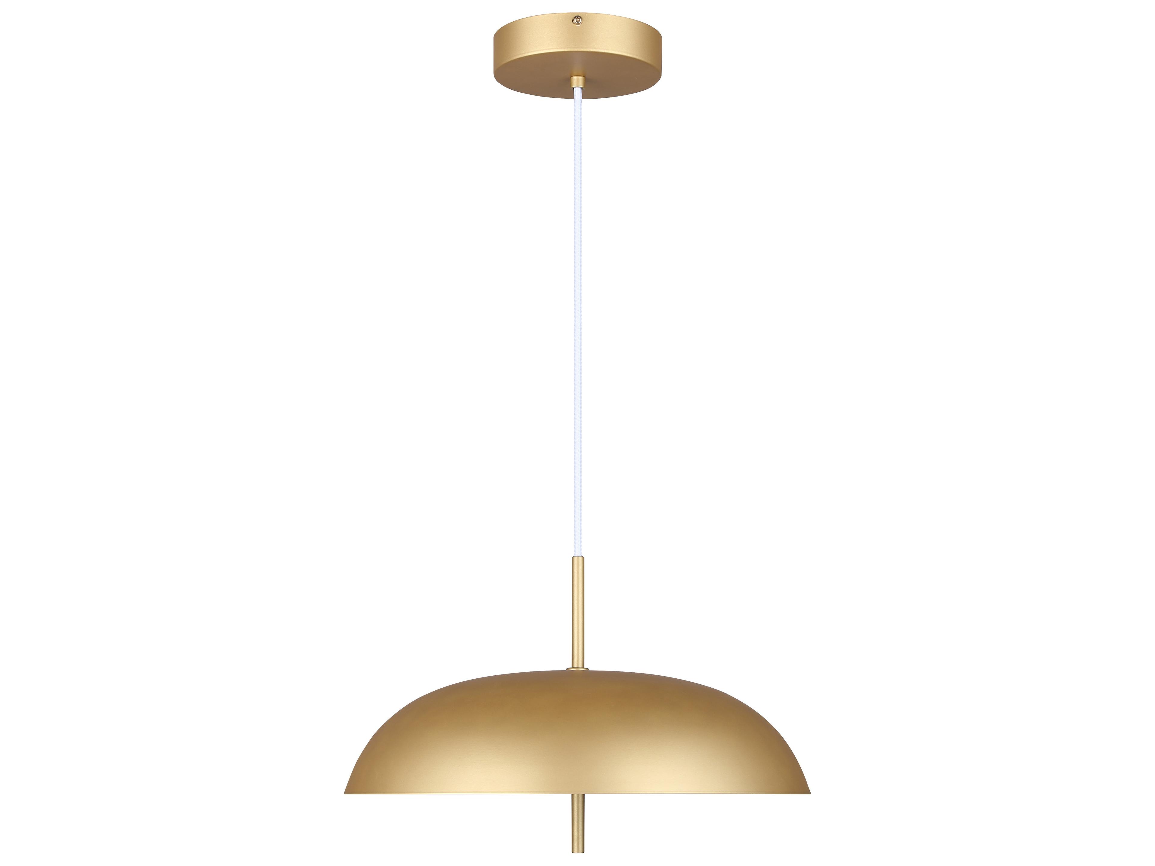 Canarm Kelvin 1 -light Gold LED Dome Pendant