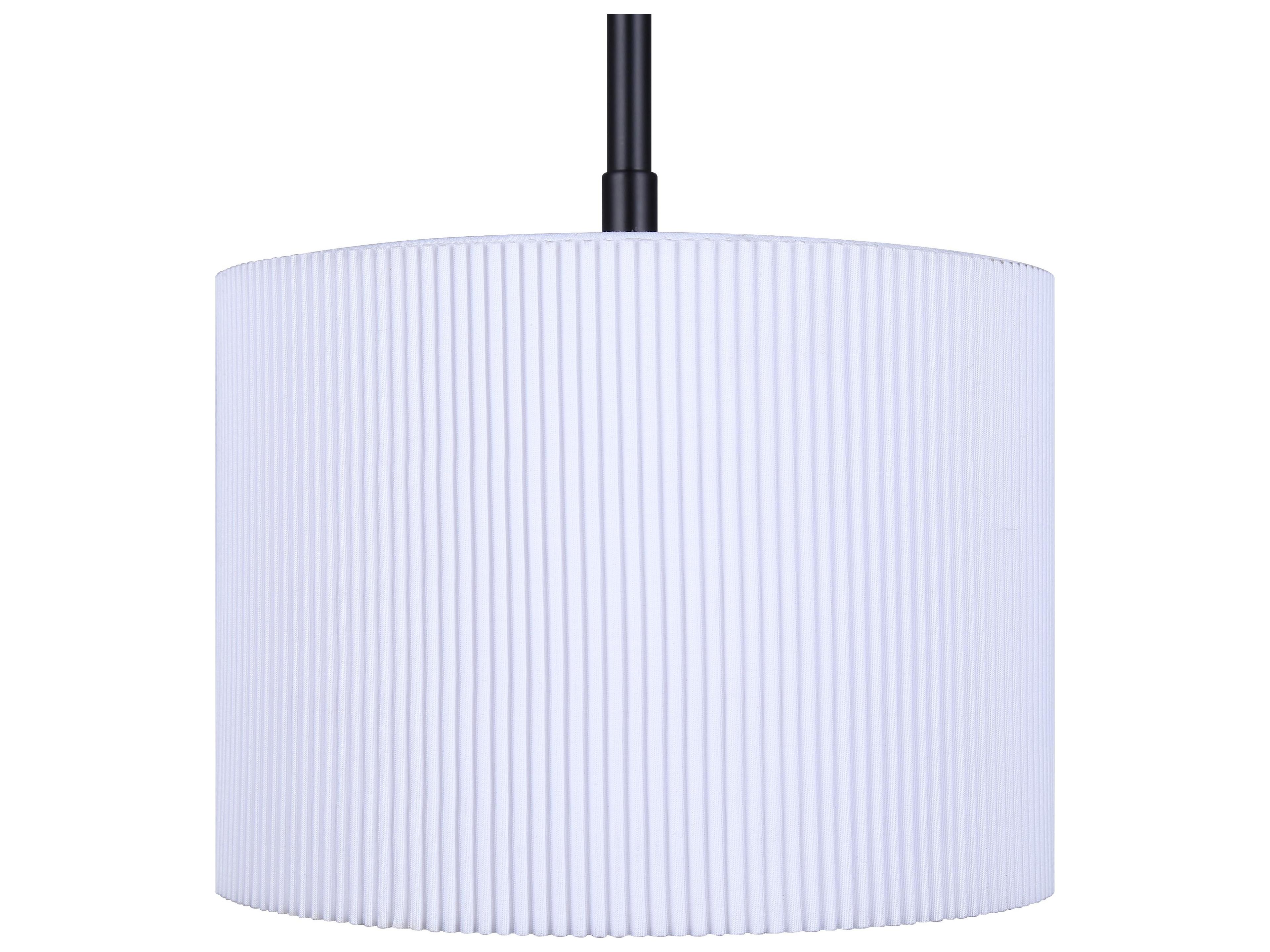 Canarm Carmynn 1 -light Black LED Drum Mini Pendant