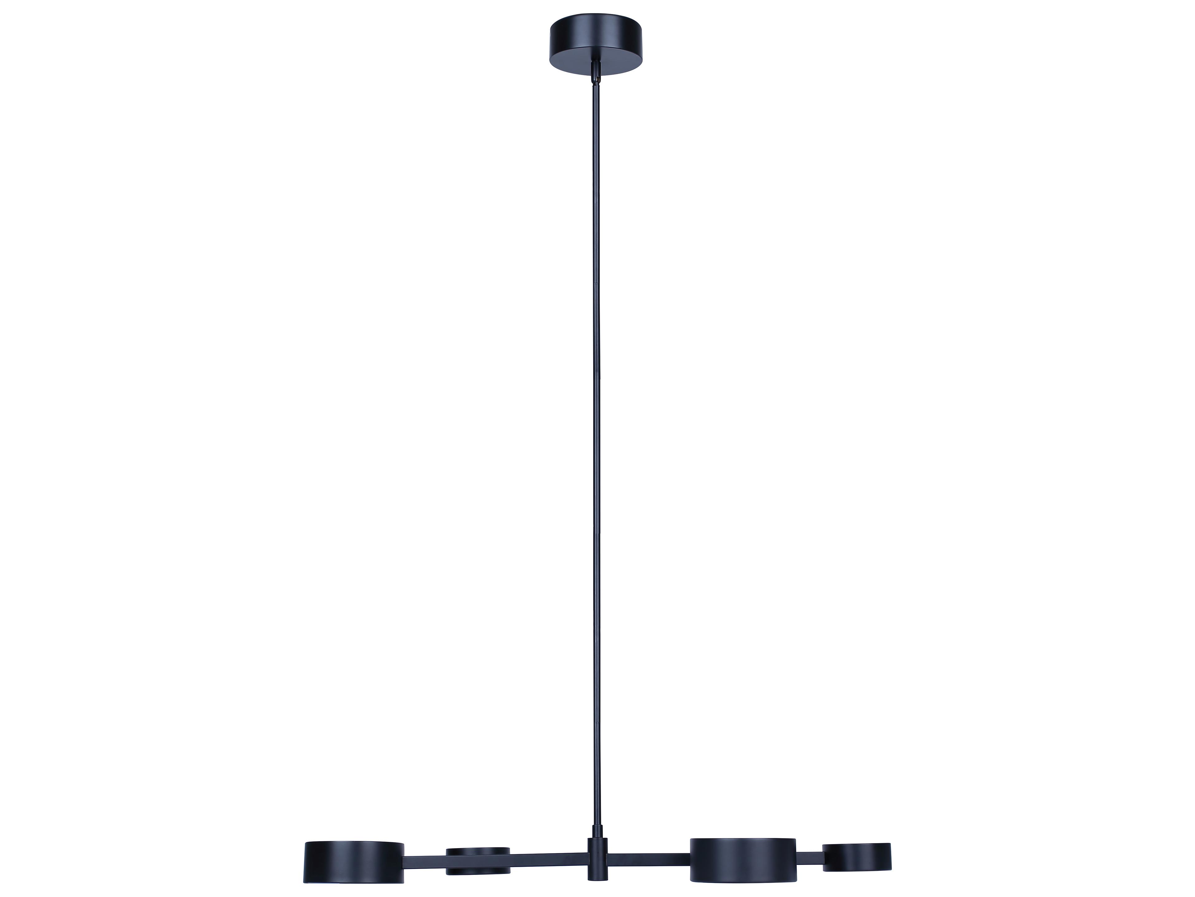 Canarm Montgomery 4 -light Black LED Linear Island Pendant