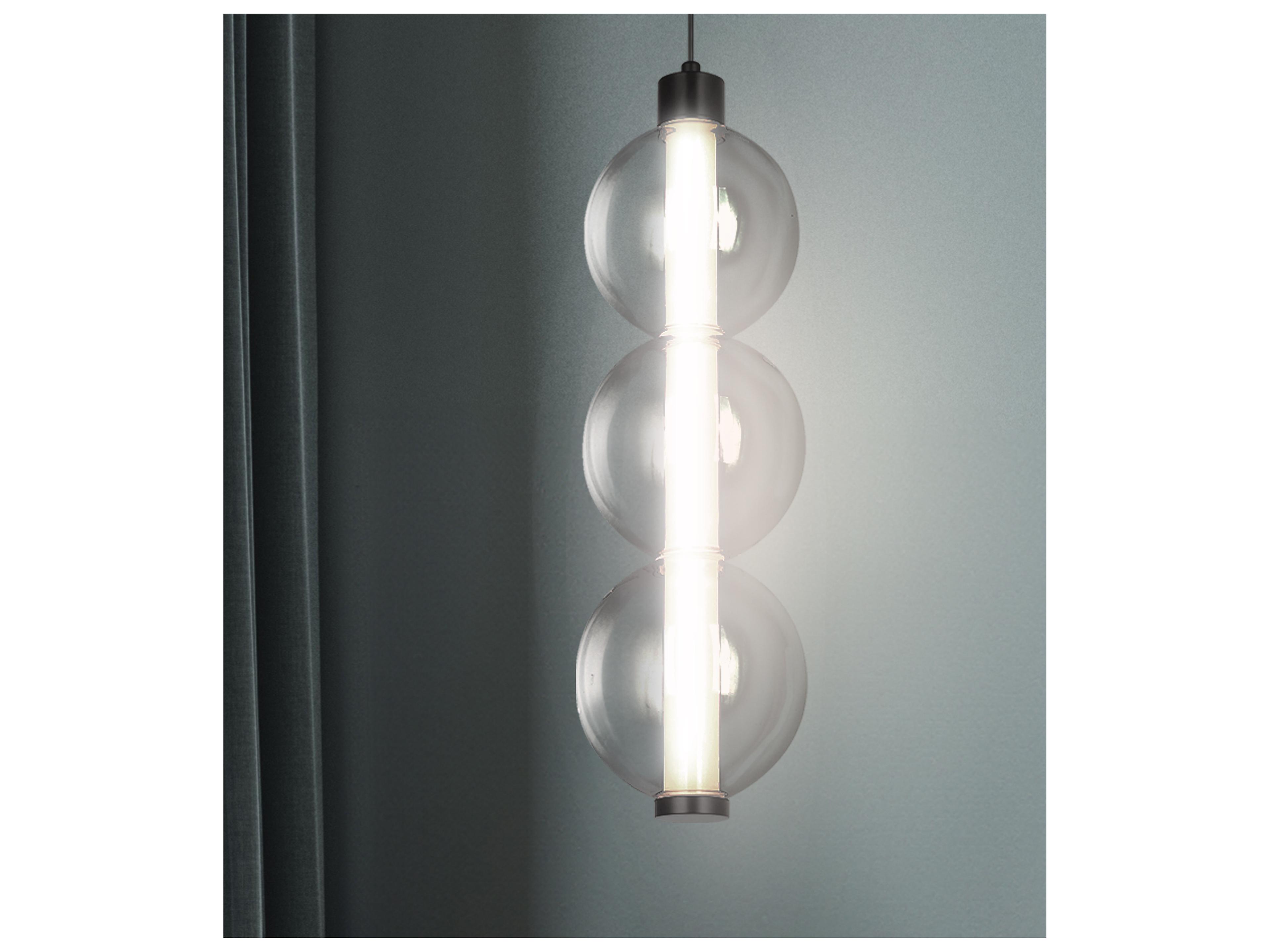 Canarm Melody 1 -light Black LED Globe Mini Pendant