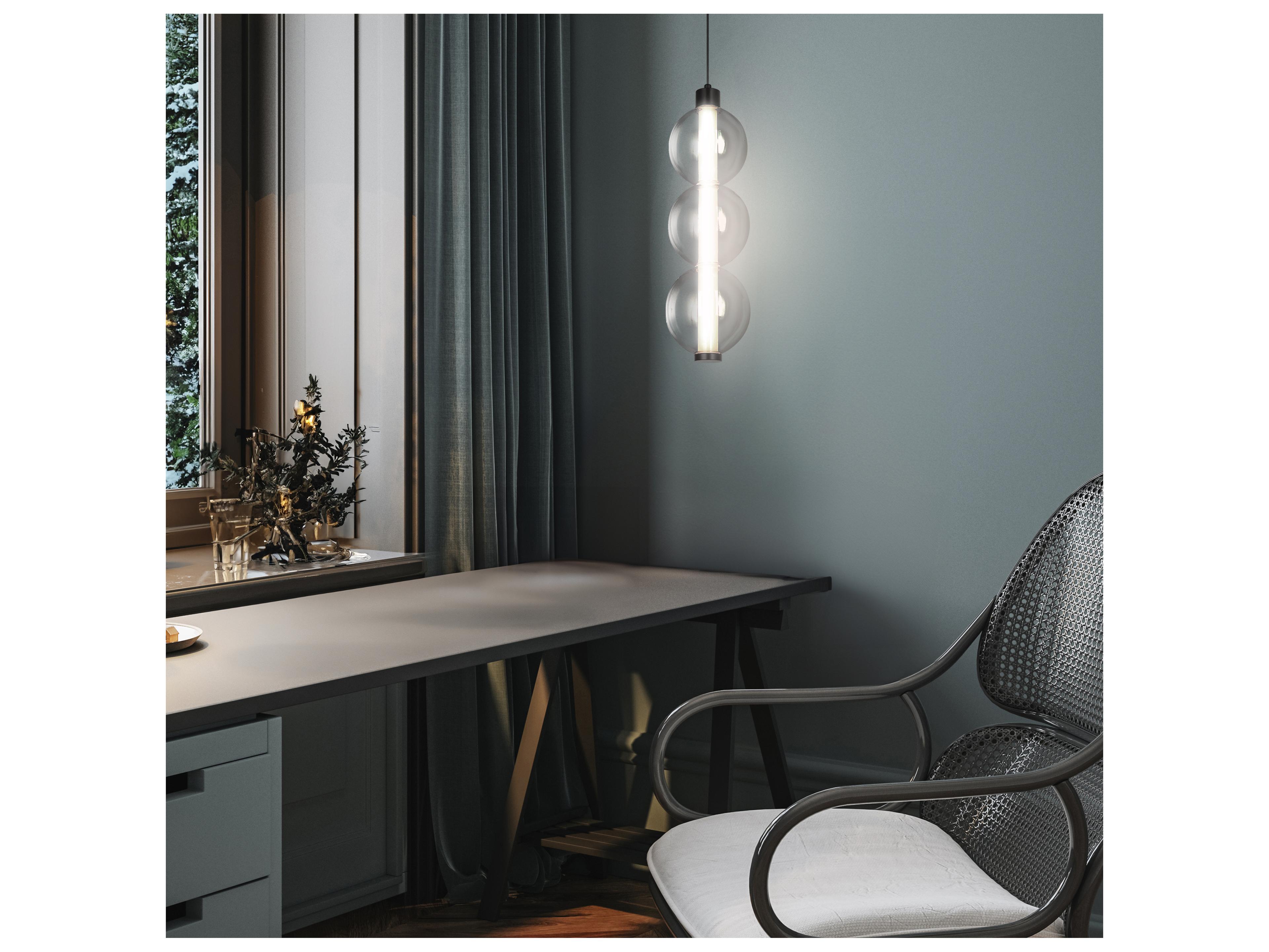 Canarm Melody 1 -light Black LED Globe Mini Pendant