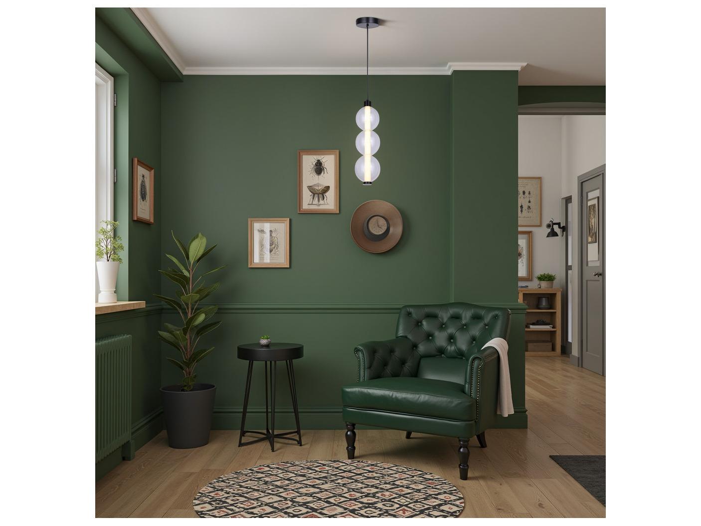 Canarm Melody 1 -light Black LED Globe Mini Pendant