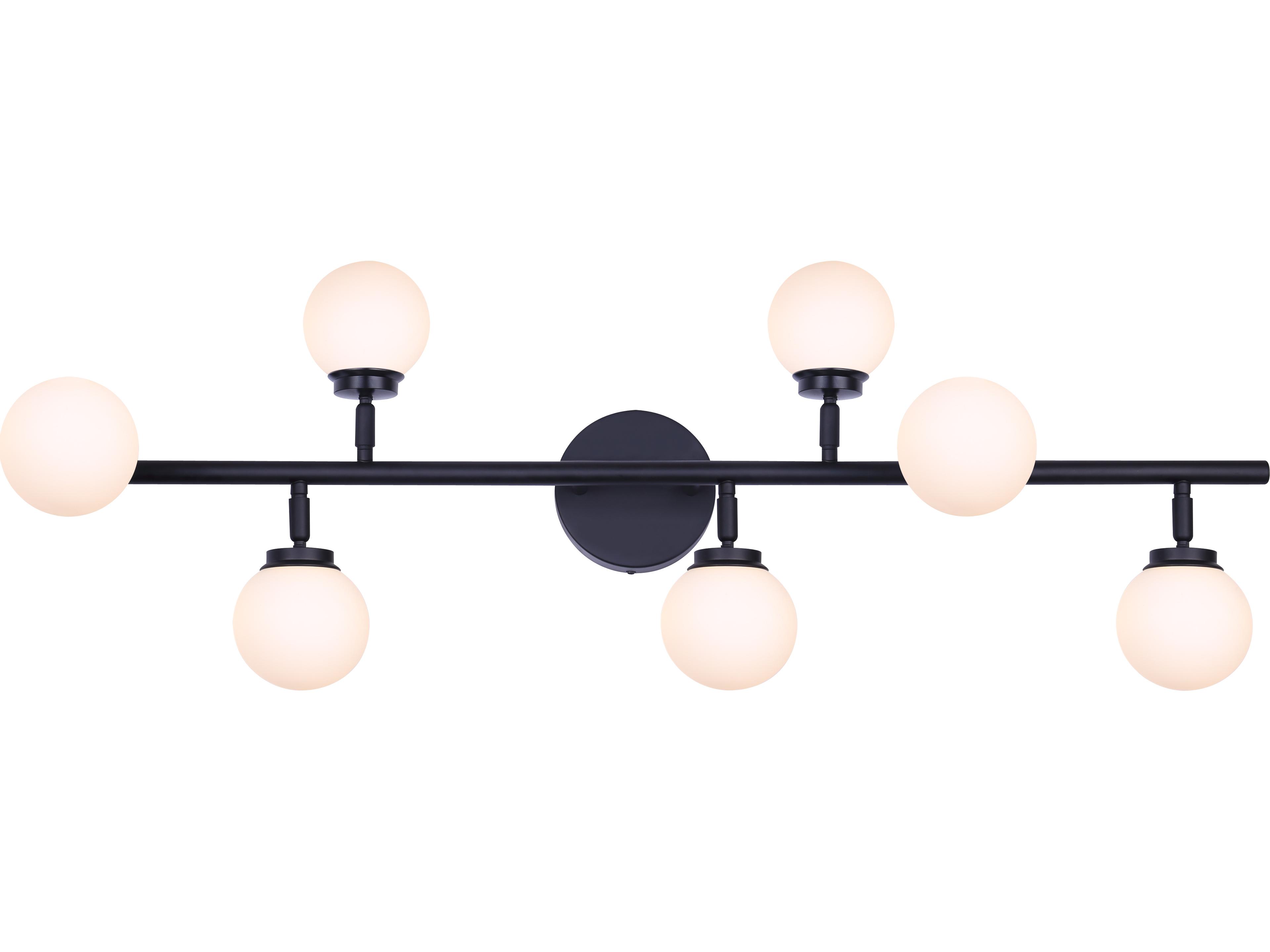 Canarm Poppy 7 -light Black LED Globe Linear Track & Rail Light