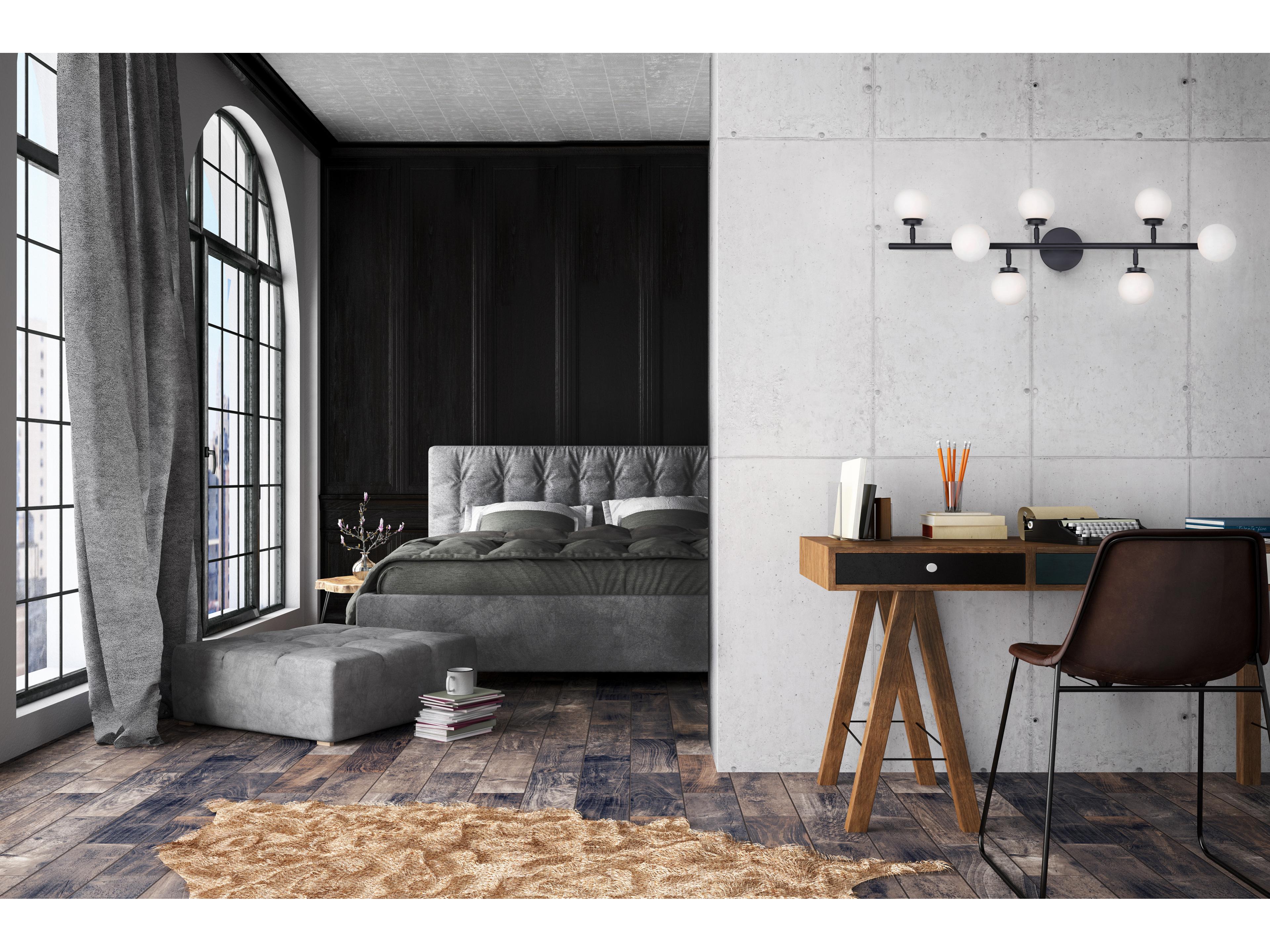 Canarm Poppy 7 -light Black LED Globe Linear Track & Rail Light