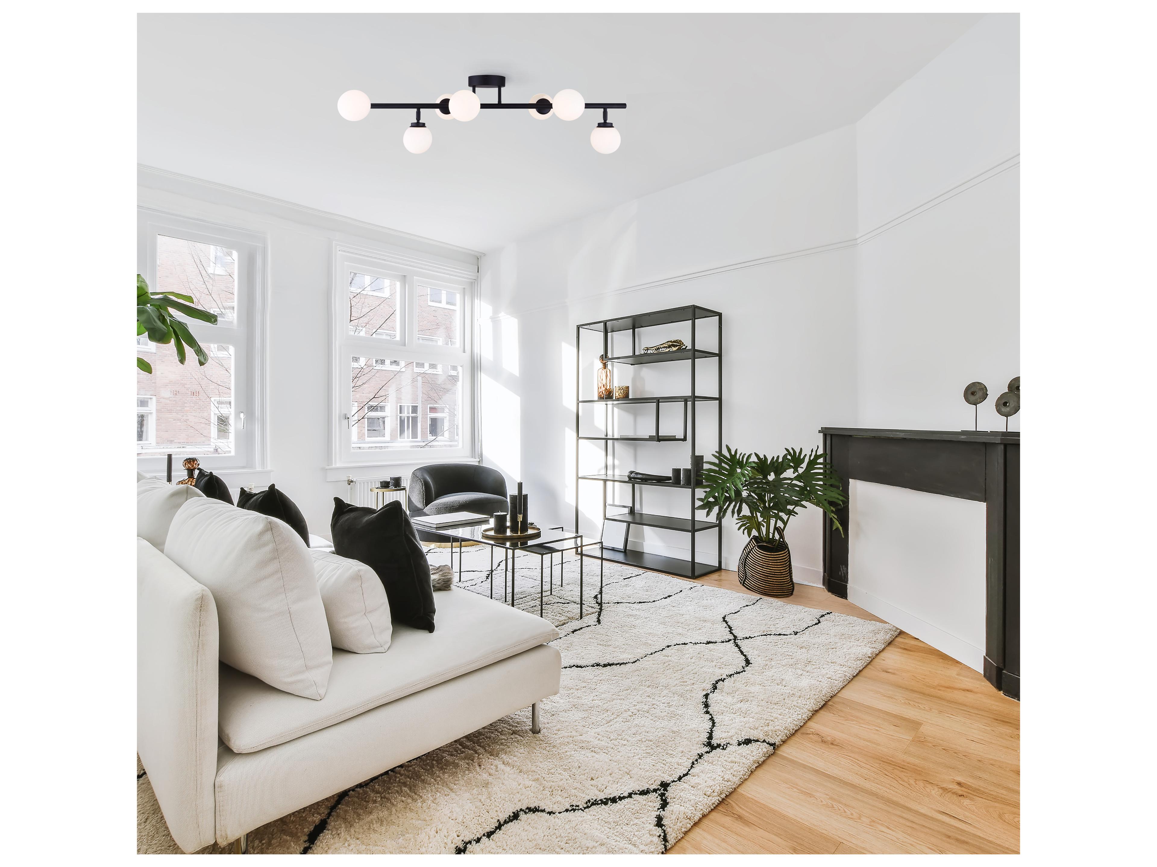 Canarm Poppy 7 -light Black LED Globe Linear Track & Rail Light