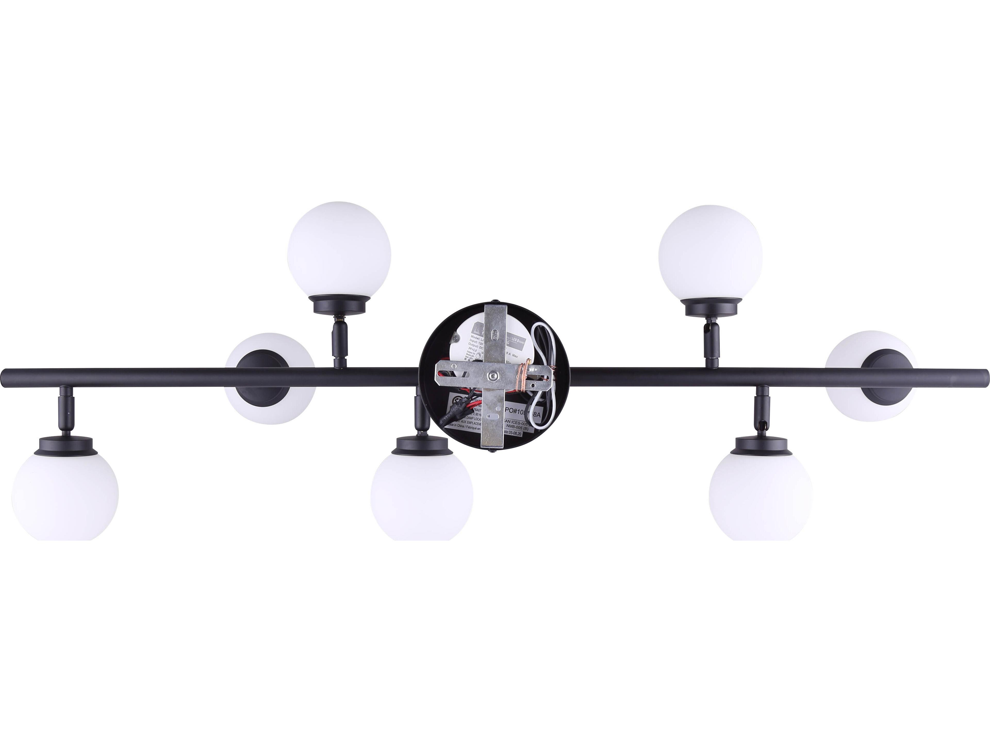 Canarm Poppy 7 -light Black LED Globe Linear Track & Rail Light