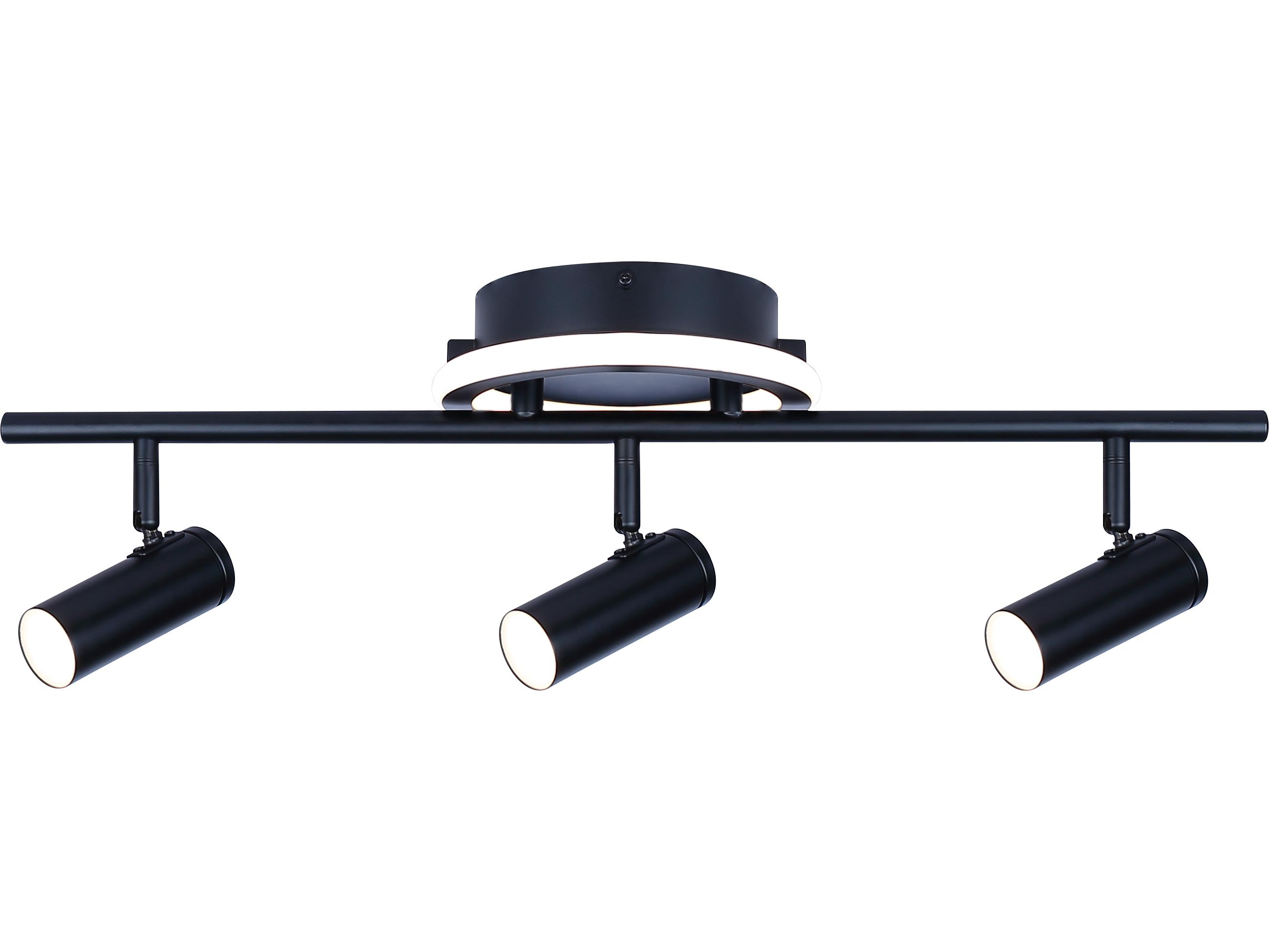 Canarm Denver 3 -light Black LED Cylinder Track & Rail Light