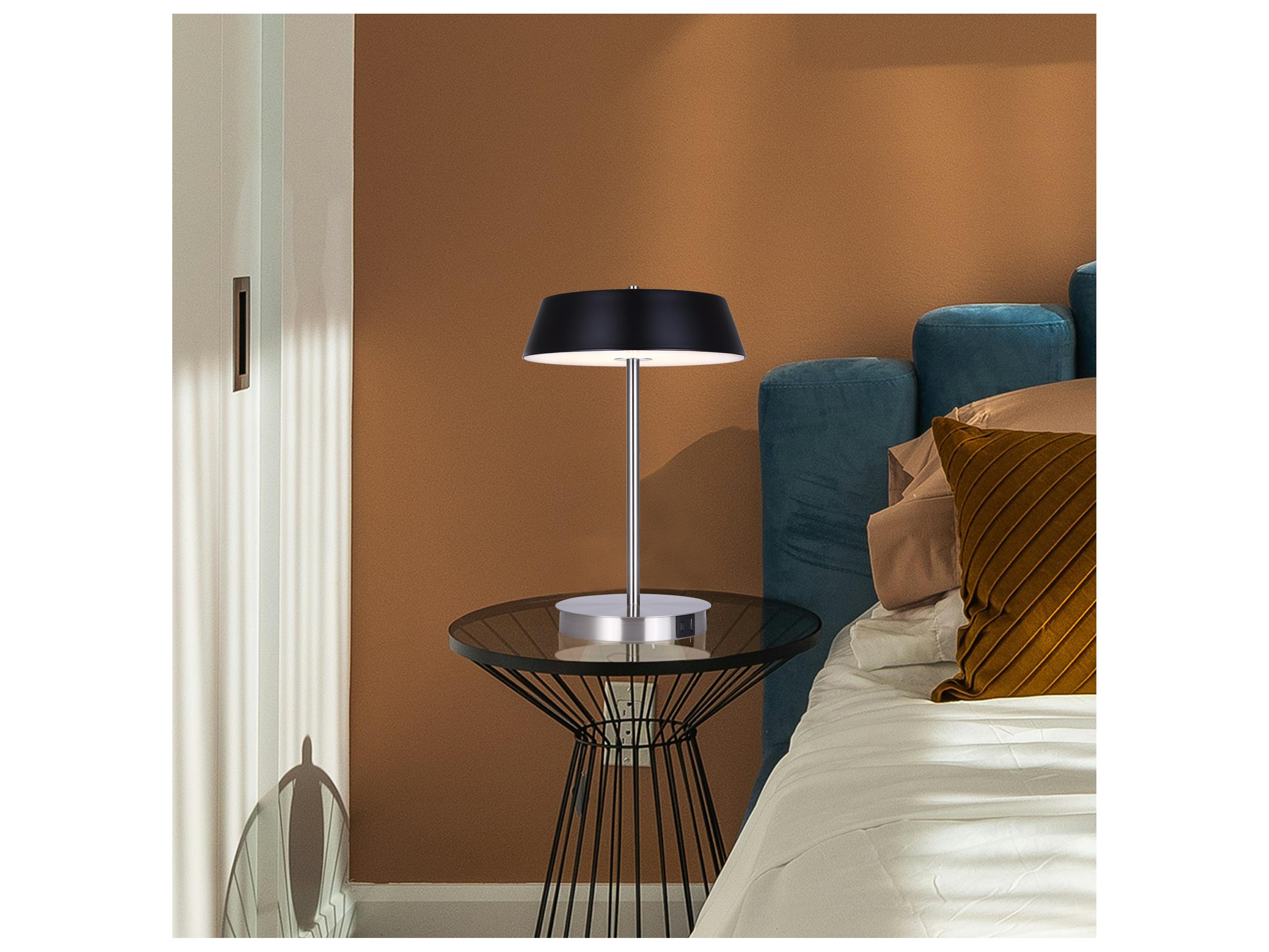 Canarm Jessa Nickel LED Table Lamp