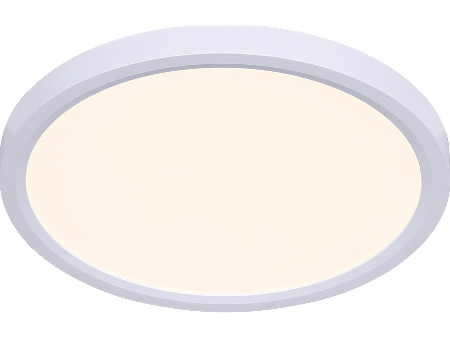 Canarm Smd1225wh 1 -light White LED Round Flush Mount
