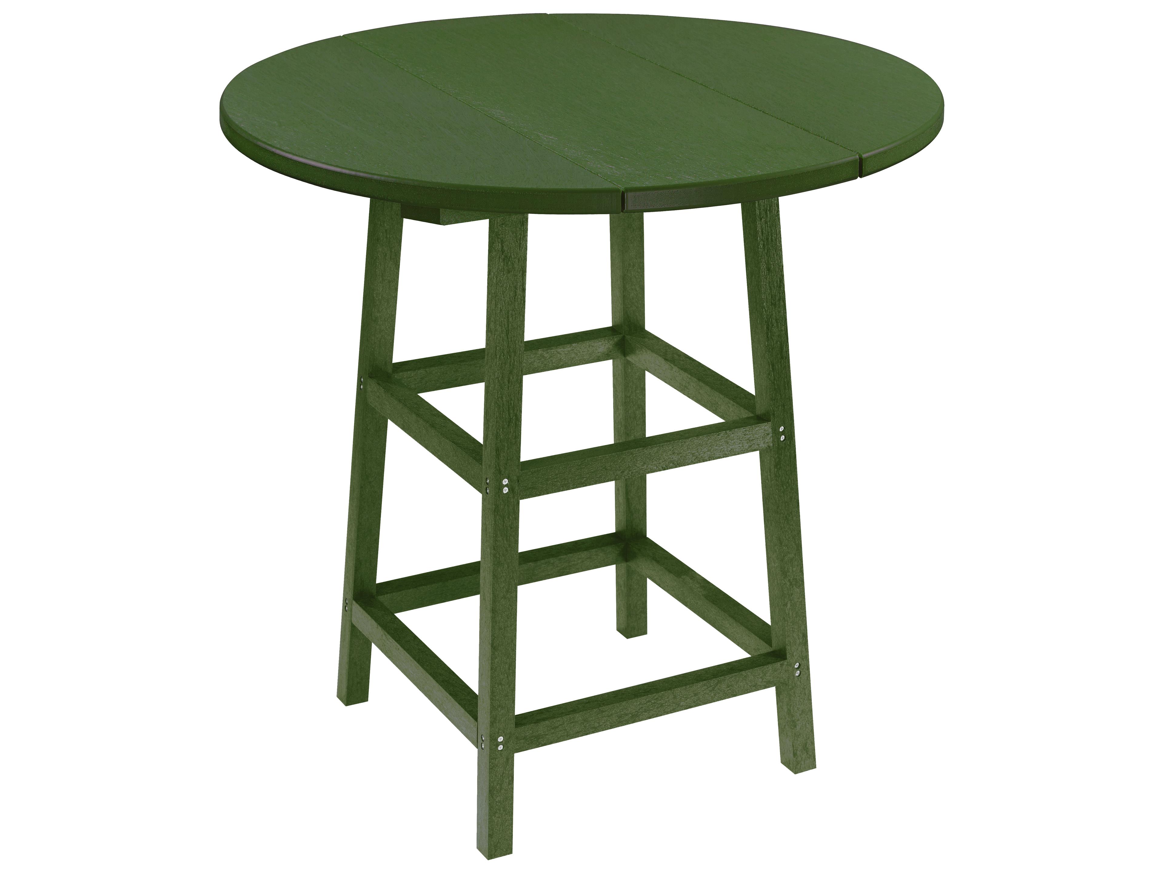 Capterra Casual Recycled Plastic Round Outdoor Bar Table