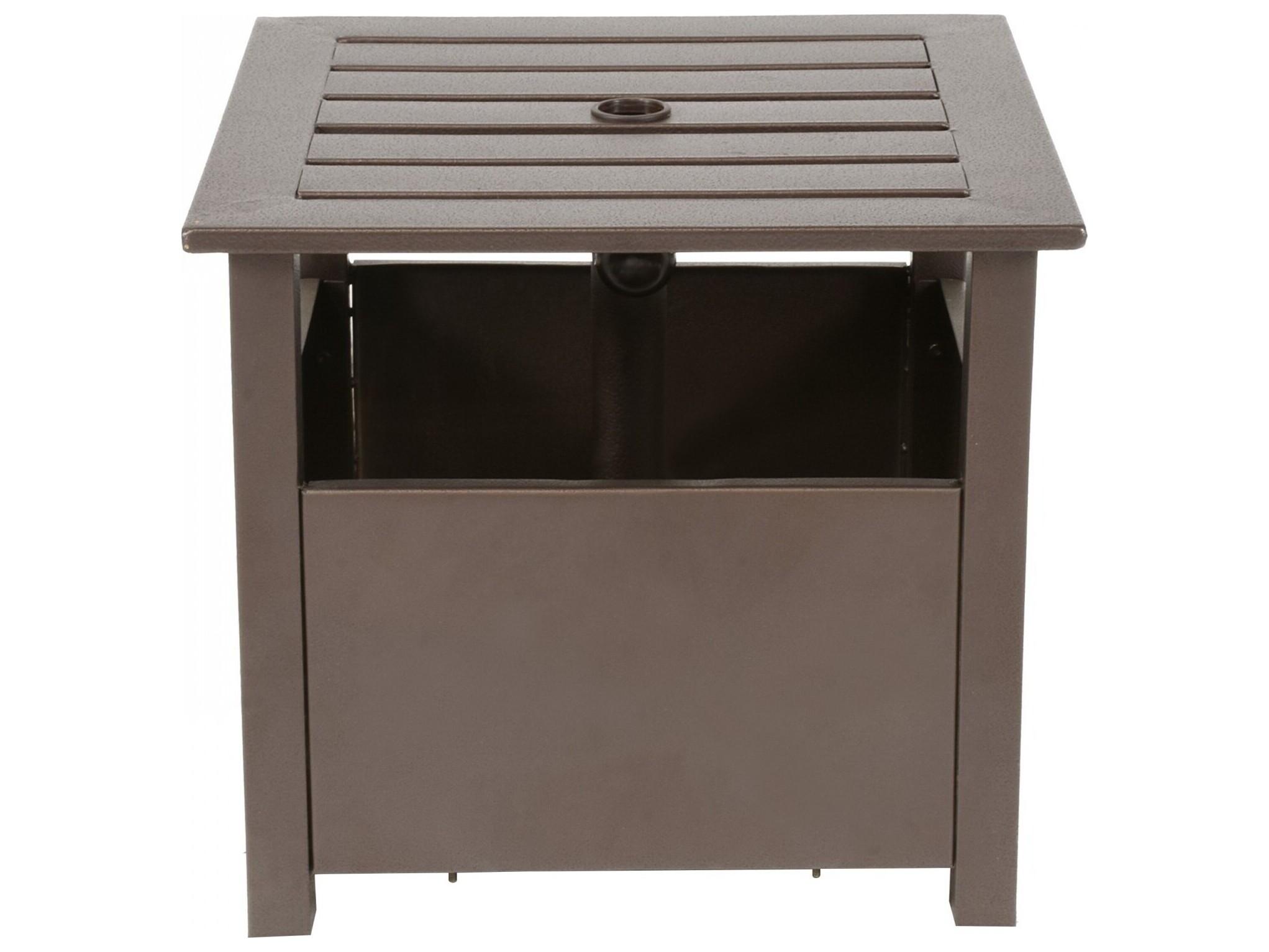 California Umbrella Quick Ship Sunmaster Series Square Umbrella Patio Side Table