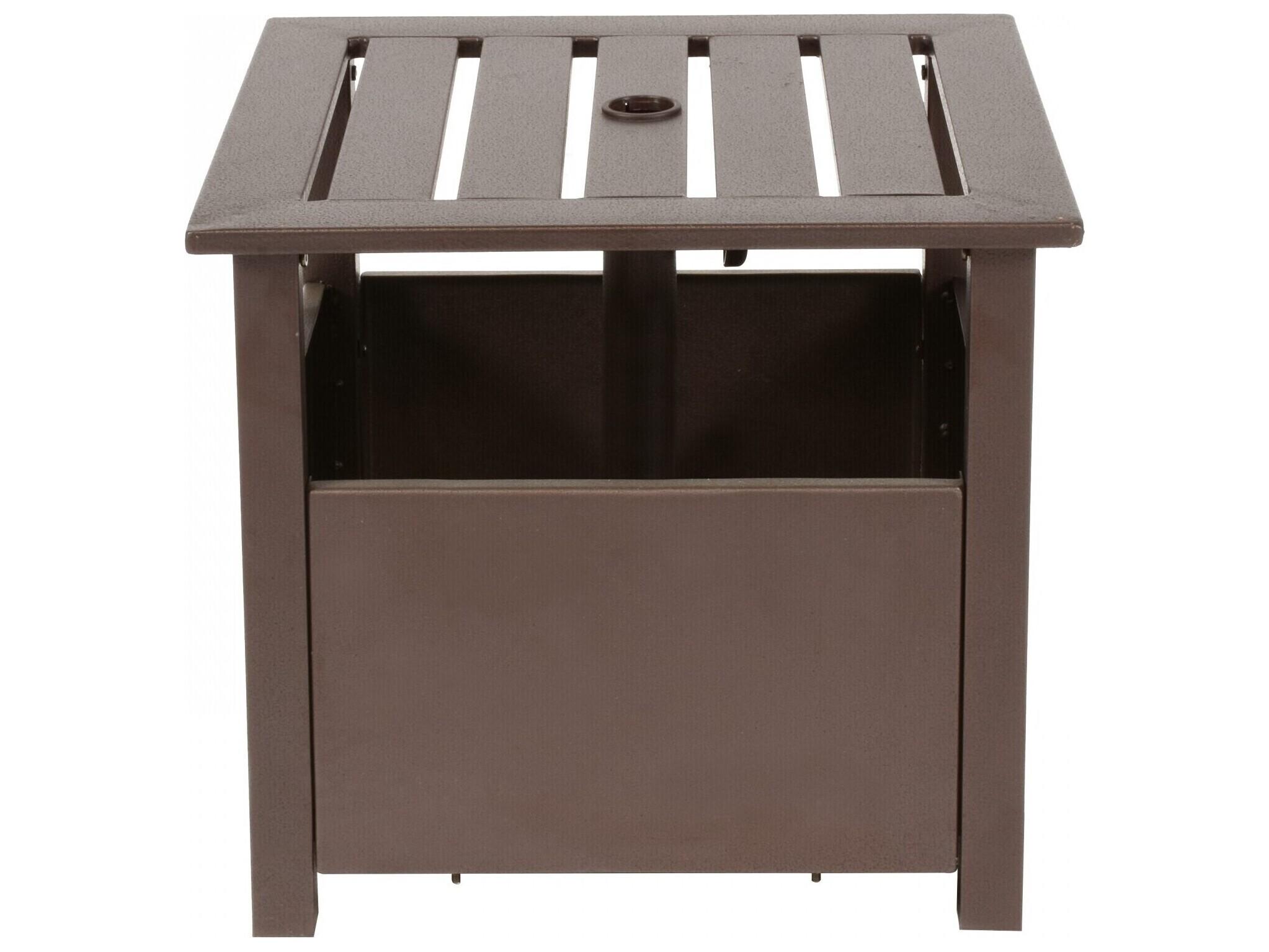 California Umbrella Quick Ship Sunmaster Series Square Umbrella Patio Side Table