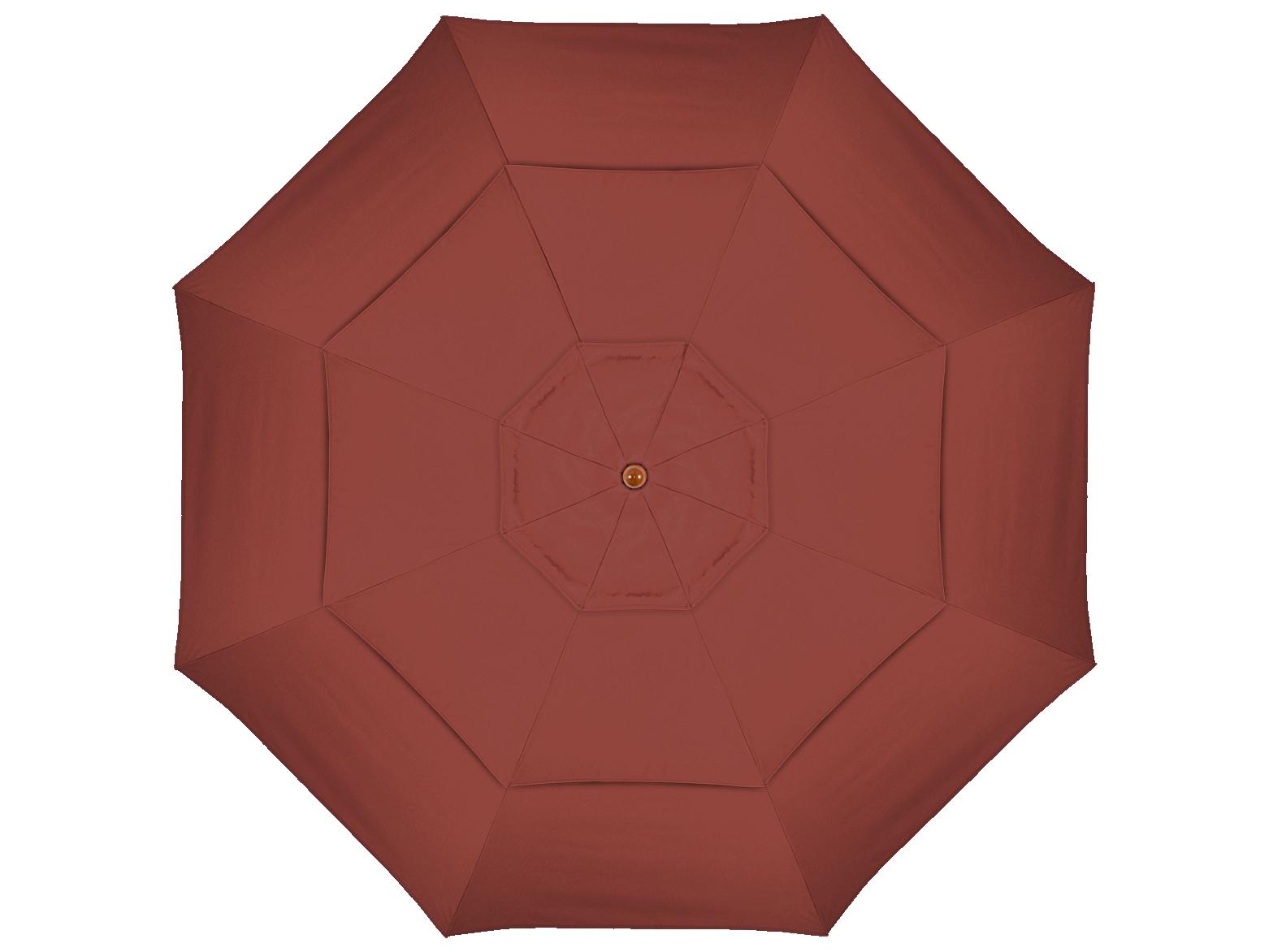 California Outdoor Patio Umbrella Quick Ship Madera Series Faux Wood Aluminum Market 11 Foot Octagon Pulley Lift Outdoor Patio Umbrella