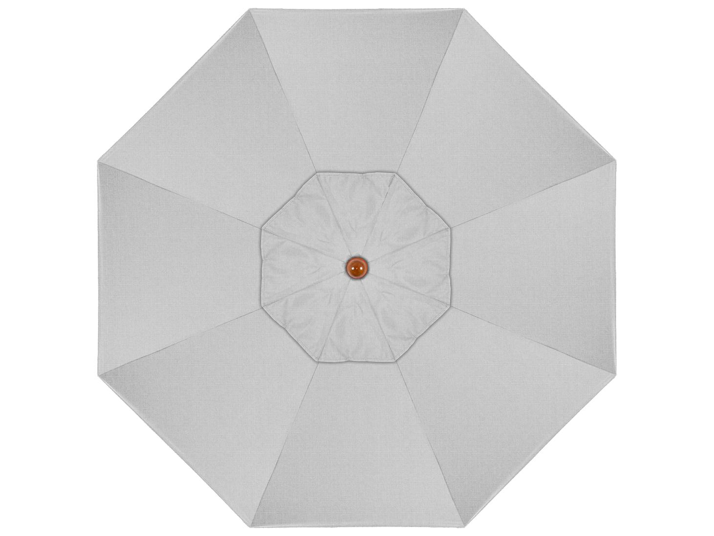 California Outdoor Patio Umbrella Custom Madera Series Faux Wood Aluminum Market 9 Foot Octagon Pulley Lift Outdoor Patio Umbrella