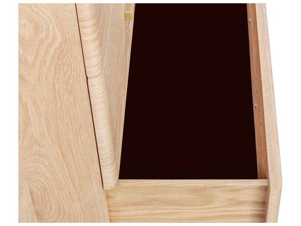 Case & Canvas Angelo 3-Drawers Oak Wood Nightstand