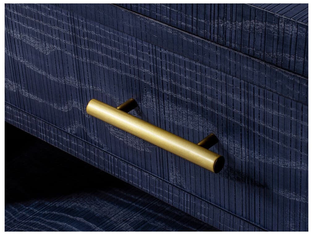 Case & Canvas Corpus 1-Drawer Blue Poplar Wood Nightstand