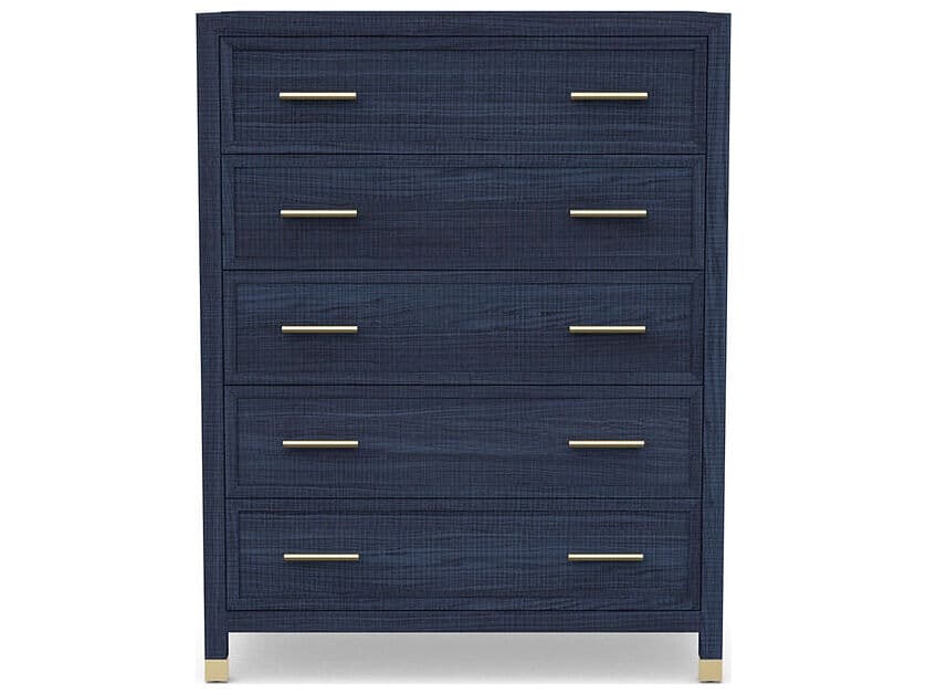 Case & Canvas Corpus 5-Drawers Blue Poplar Wood Dresser