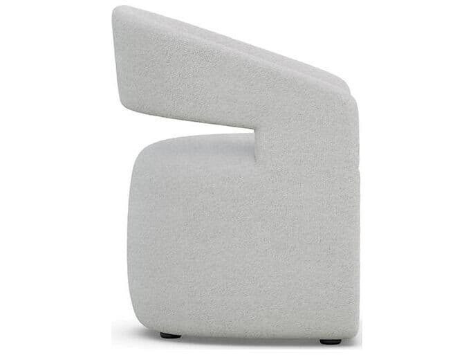 Case & Canvas Covington Pine Wood Gray Upholstered Arm Dining Chair