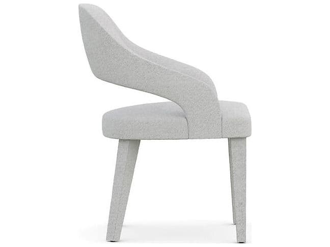 Case & Canvas Dayton Birch Wood Gray Upholstered Side Dining Chair