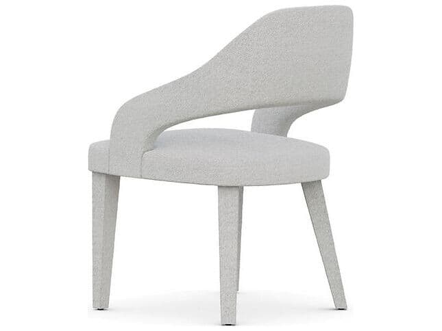 Case & Canvas Dayton Birch Wood Gray Upholstered Side Dining Chair