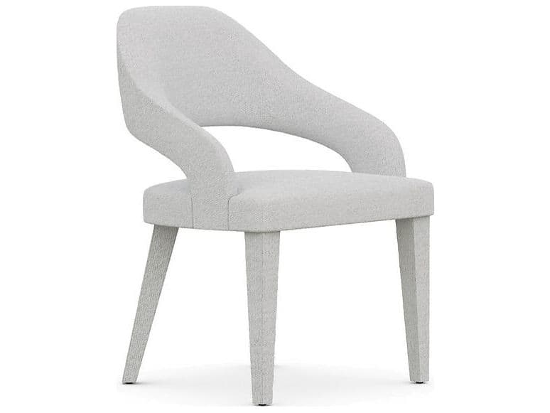 Case & Canvas Dayton Birch Wood Gray Upholstered Side Dining Chair