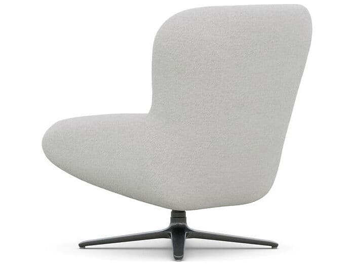 Case & Canvas Lockhart Revolving Gray Fabric Accent Chair