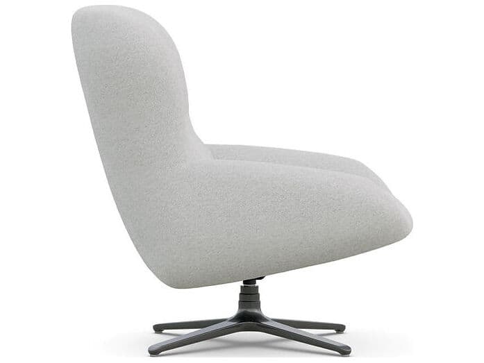 Case & Canvas Lockhart Revolving Gray Fabric Accent Chair