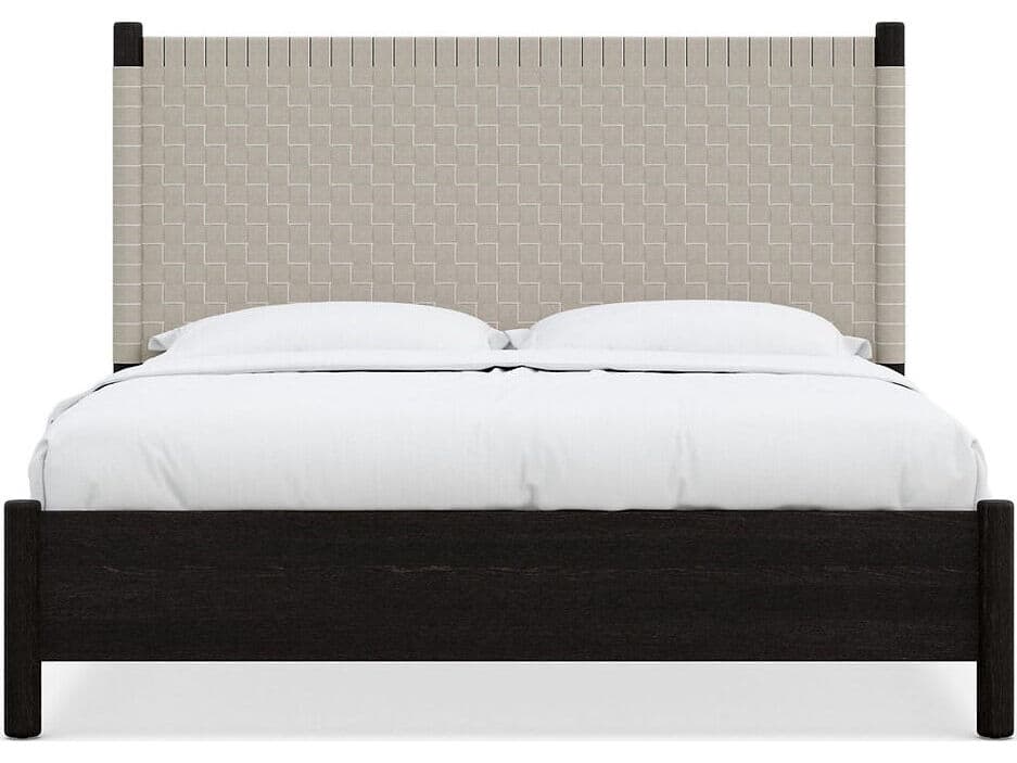 Case & Canvas Marfa Black Oak Wood Queen Platform Bed