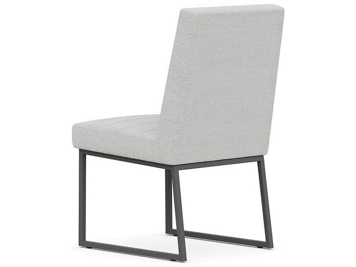 Case & Canvas Mason Ply Wood Gray Upholstered Side Dining Chair