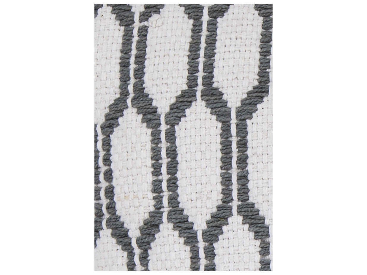 Chandra White Grey Pillow