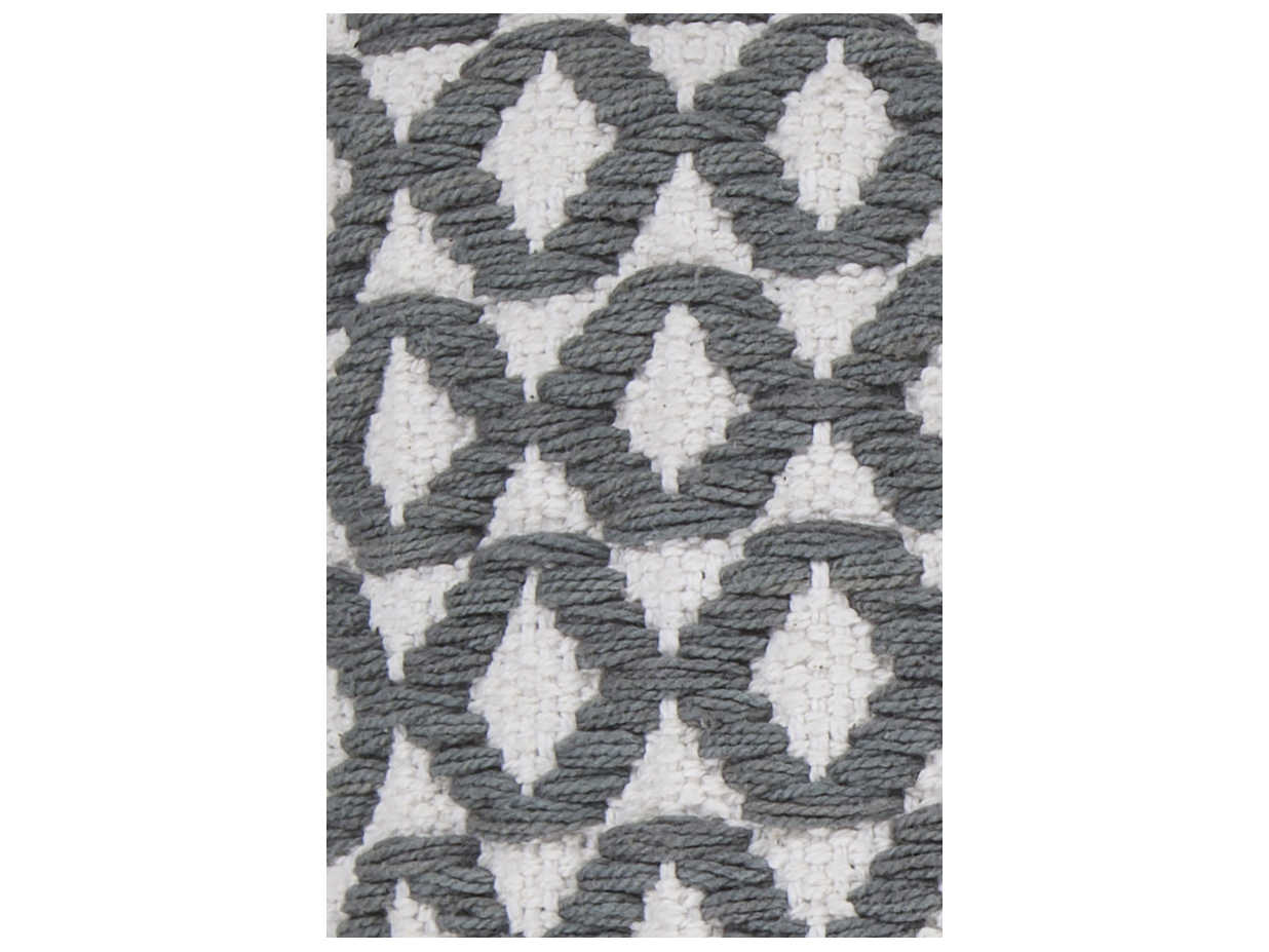 Chandra White Grey Pillow