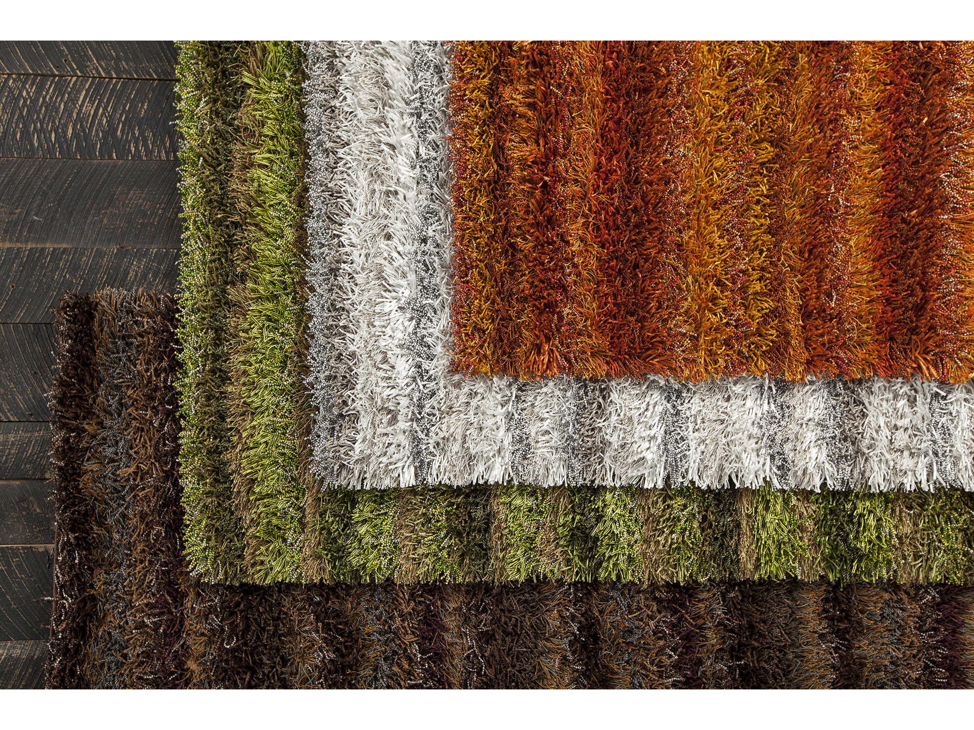 Chandra Kubu Shag Striped Area Rug