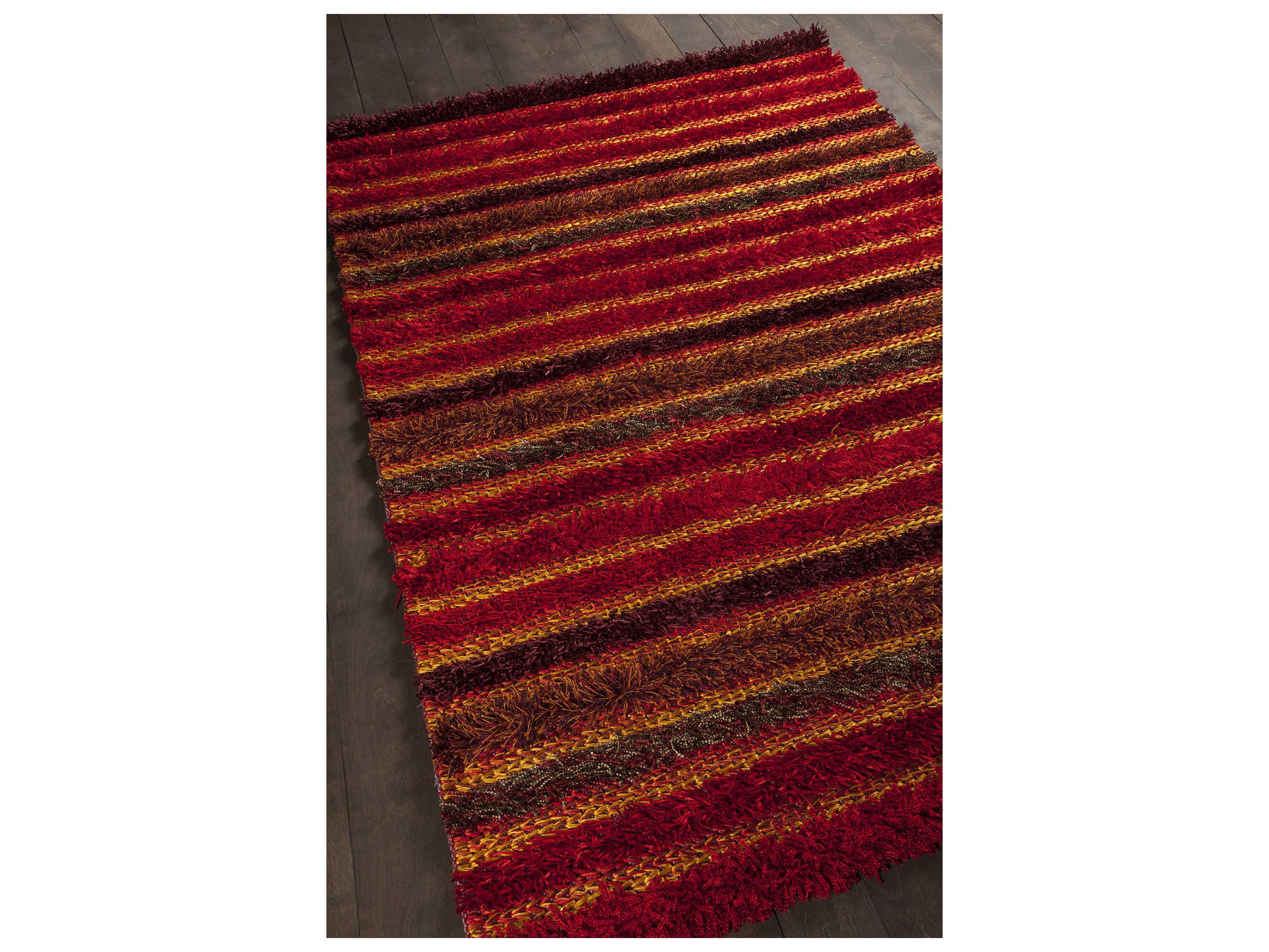 Chandra Lavasa Shag Striped Area Rug