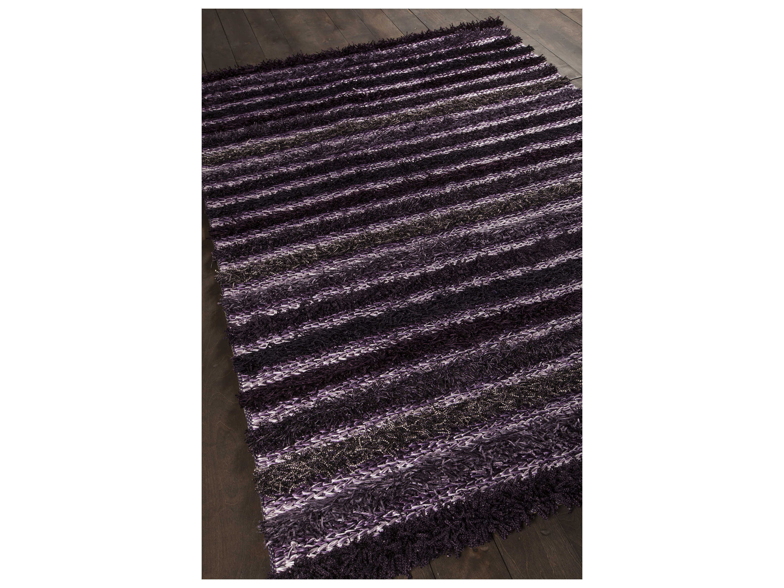 Chandra Lavasa Shag Striped Area Rug