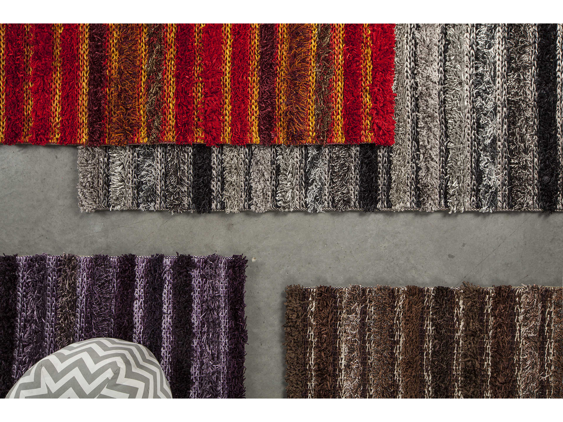 Chandra Lavasa Shag Striped Area Rug