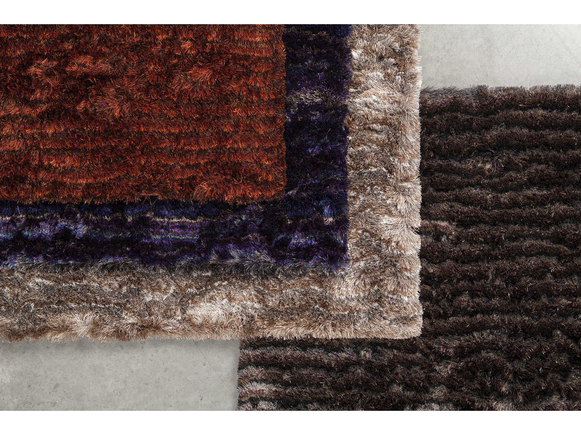 Chandra Savona Shag Striped Area Rug