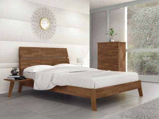 Copeland Linn Brown Solid Wood Twin Platform Bed