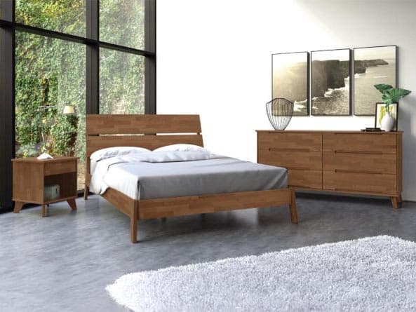 Copeland Linn Brown Solid Wood Twin Platform Bed