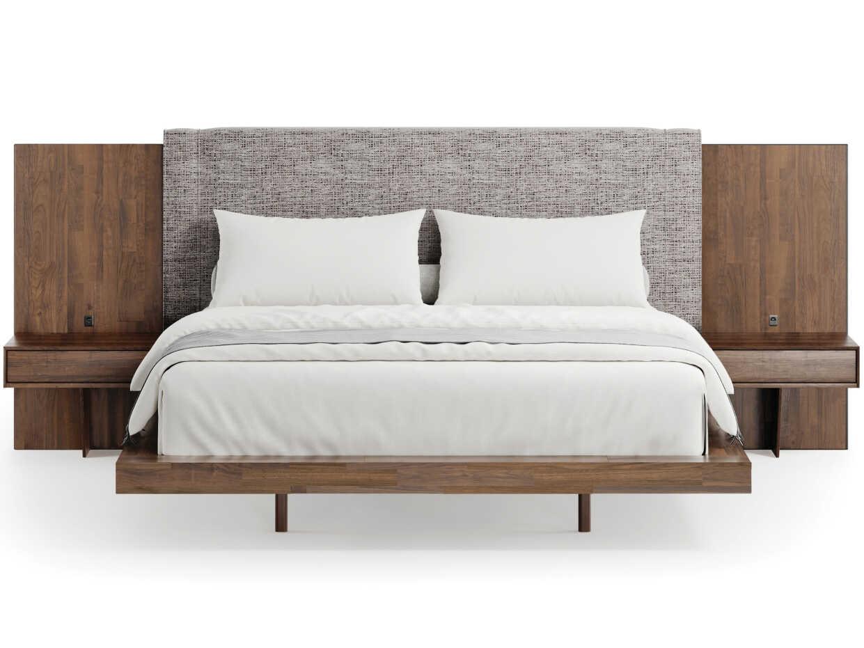 Copeland Savoy Natural Walnut Solid Wood King Platform Bed